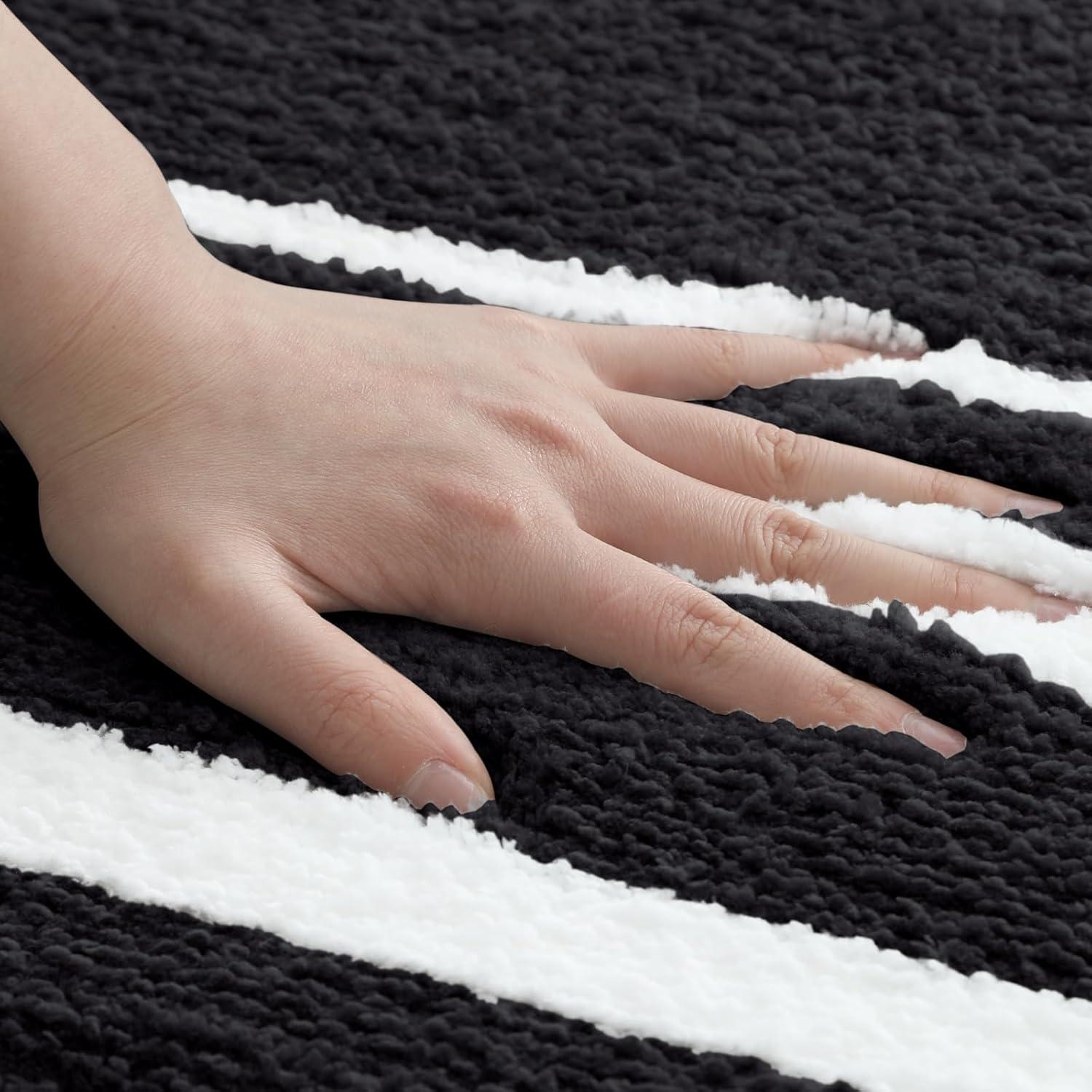 Alfombrillas de Baño HOMEIDEAS 2 Piezas Microfibra Antideslizante