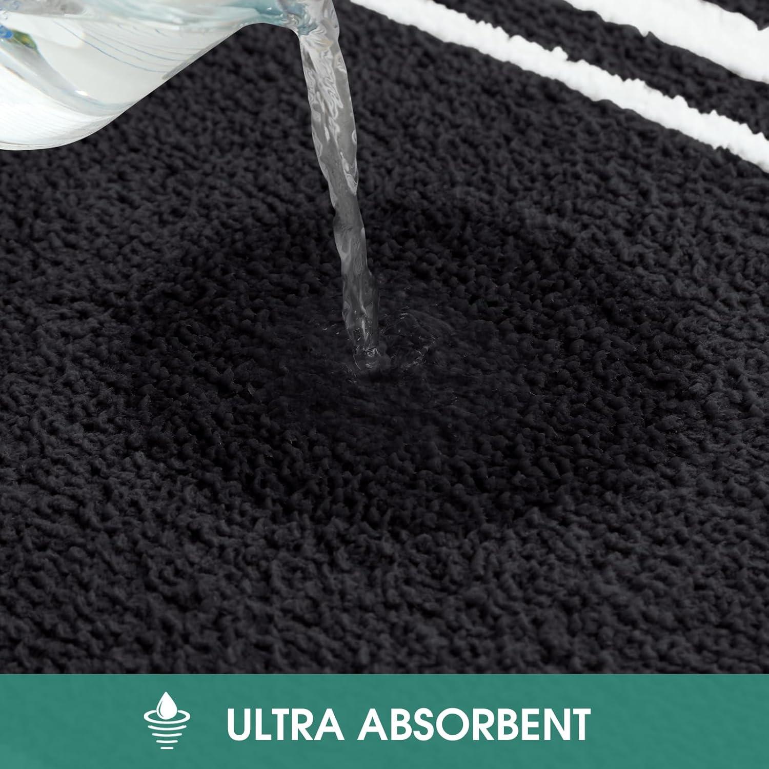 Alfombrillas de Baño HOMEIDEAS 2 Piezas Microfibra Antideslizante