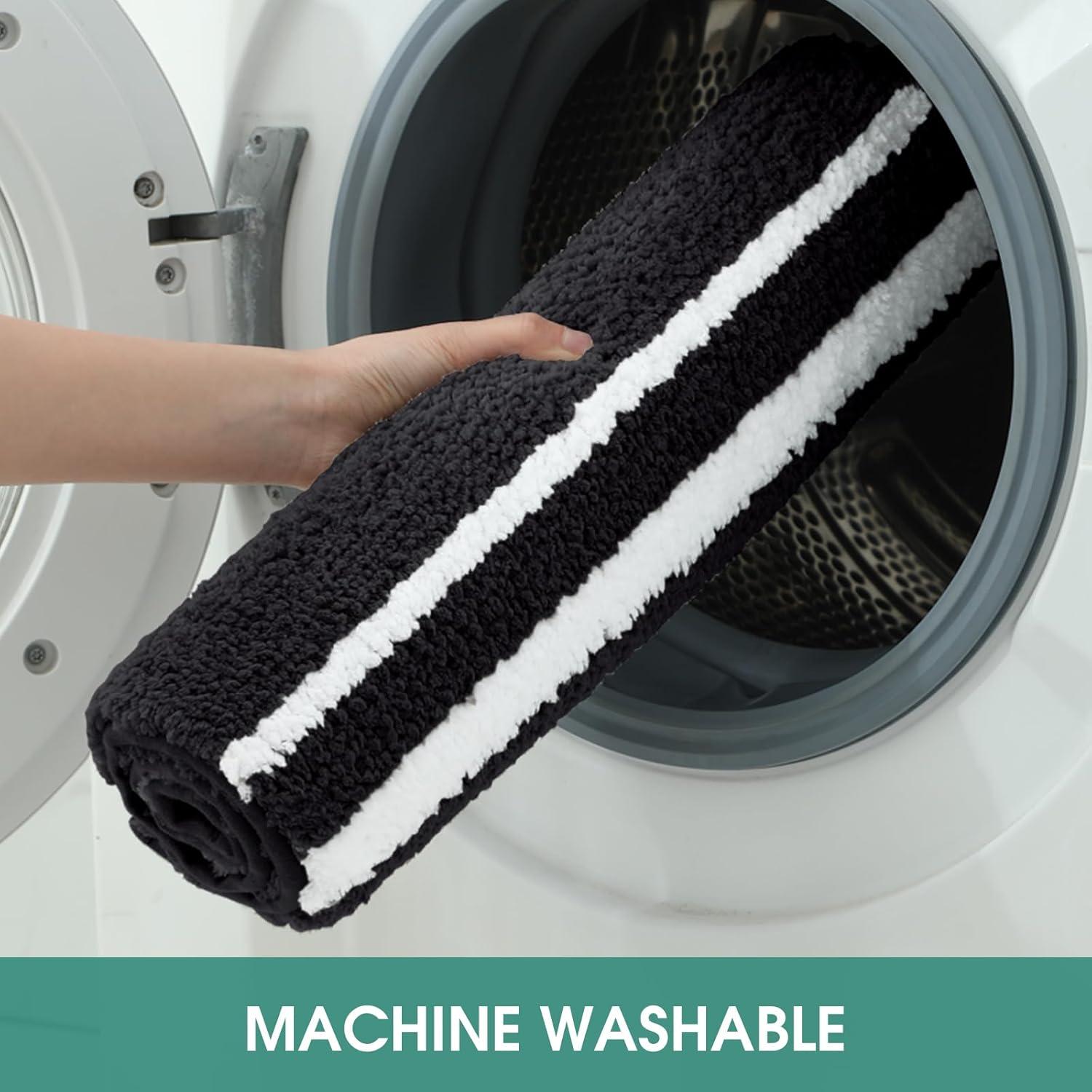 Alfombrillas de Baño HOMEIDEAS 2 Piezas Microfibra Antideslizante