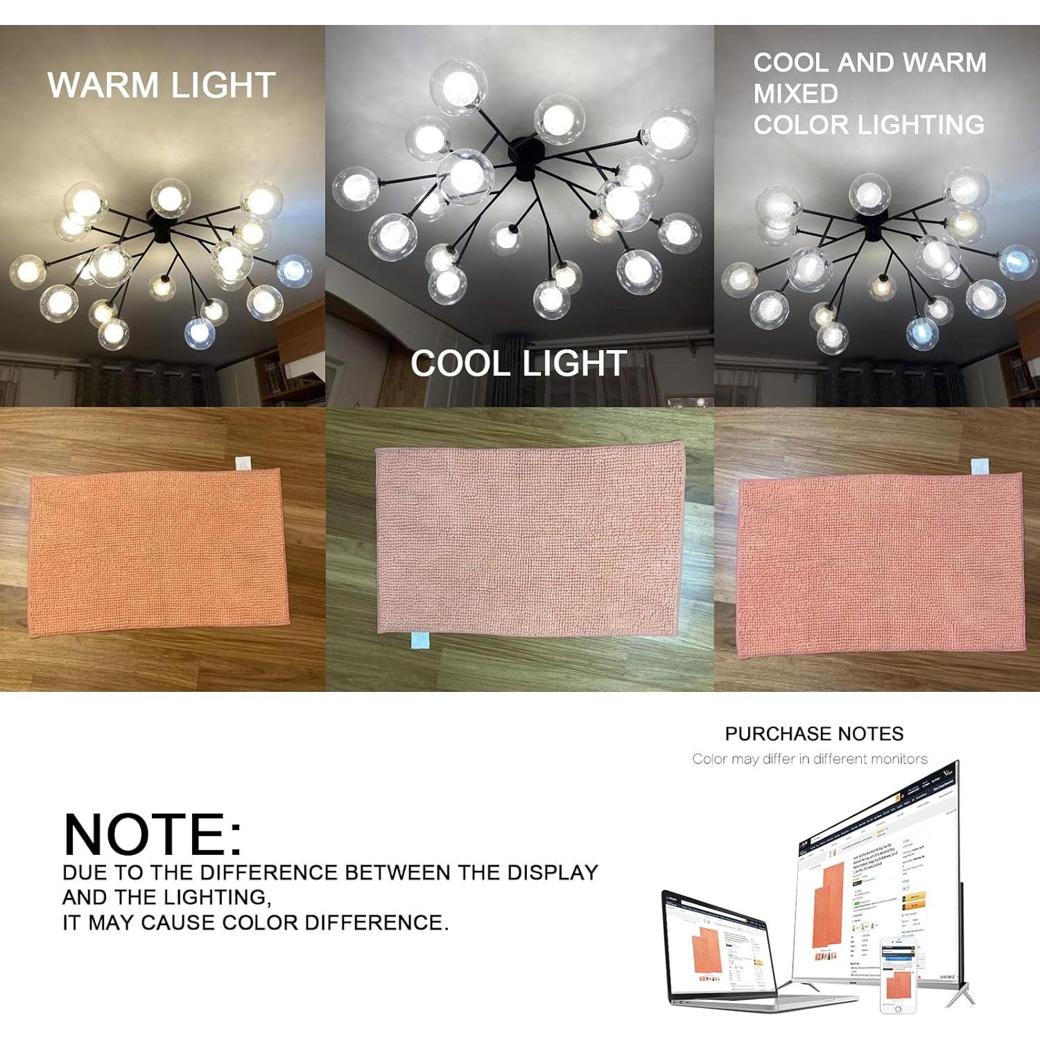 Alfombra de Baño Civkor Chenilla Antideslizante 2 Piezas Coral