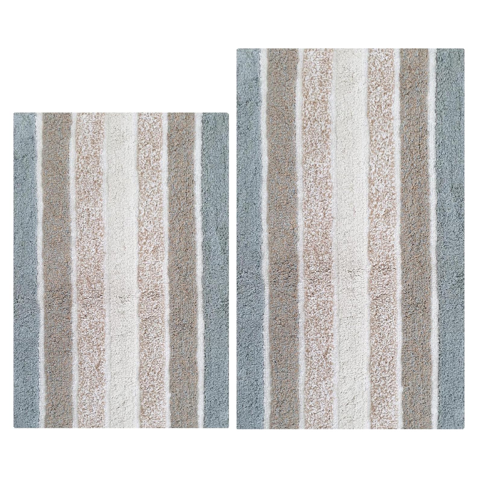 Juego de Alfombrillas de Baño Reversibles The Beer Valley 2 Piezas Algodón 53x81 cm y 43x61 cm