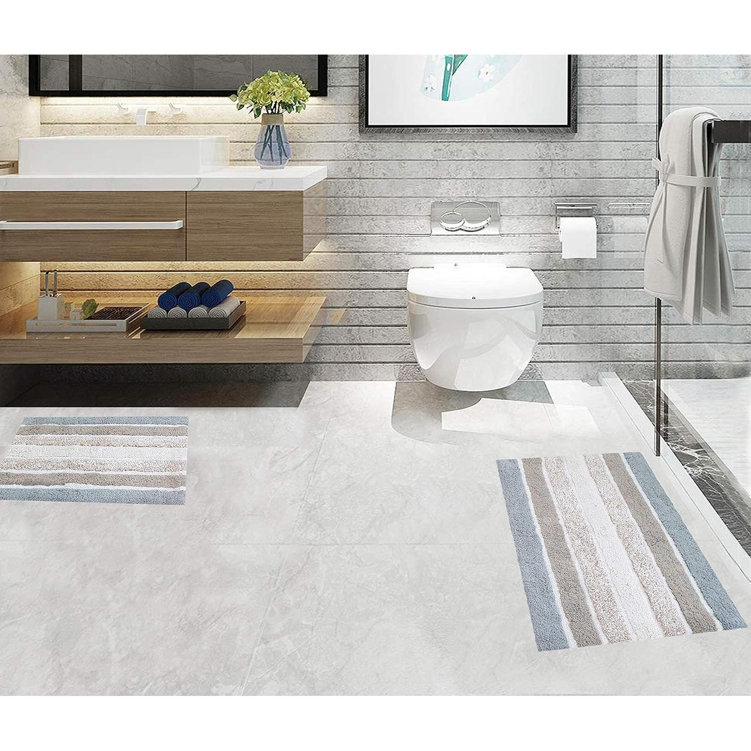 Juego de Alfombrillas de Baño Reversibles The Beer Valley 2 Piezas Algodón 53x81 cm y 43x61 cm