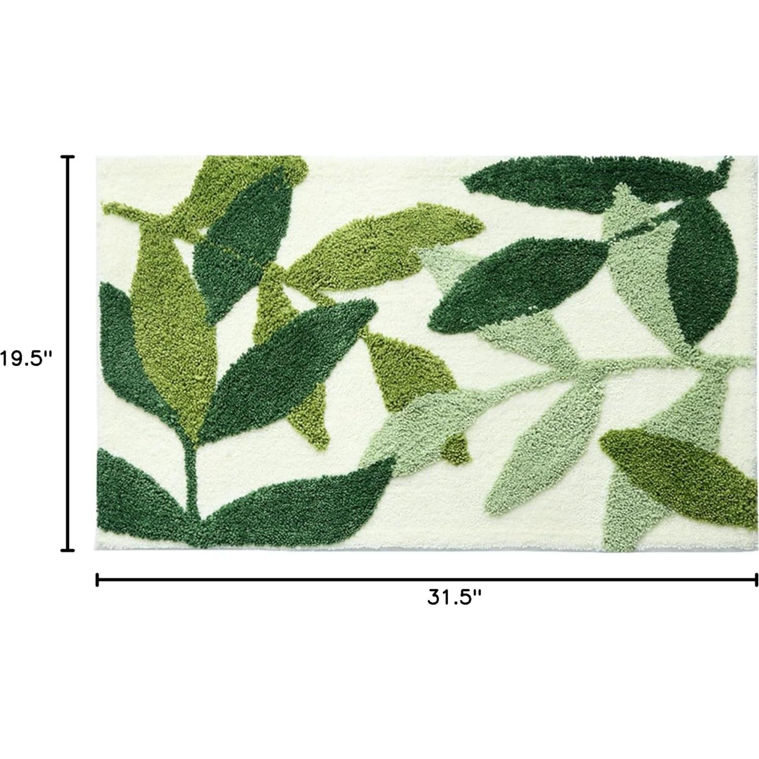 Juego de Alfombrillas de Baño ZGXL 2 Piezas Antideslizante Verde