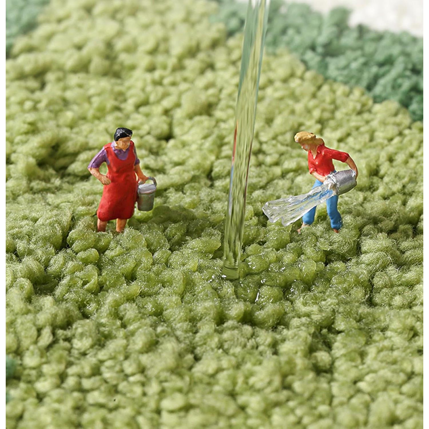 Juego de Alfombrillas de Baño ZGXL 2 Piezas Antideslizante Verde