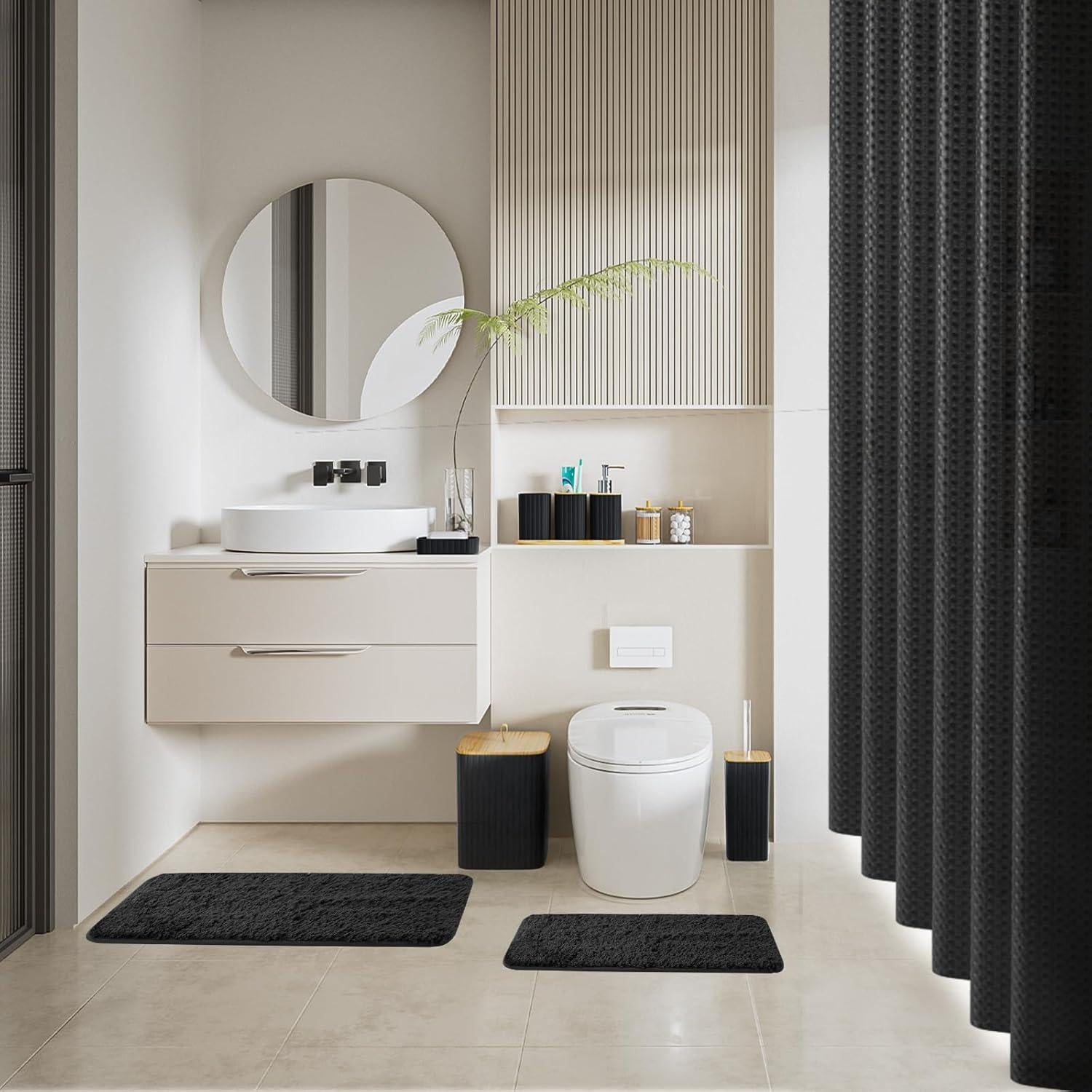 Juego de Accesorios de Baño Z ZONAMA 24 Piezas Negro
