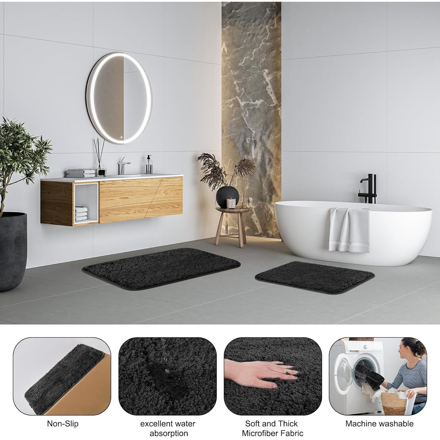 Juego de Accesorios de Baño Z ZONAMA 24 Piezas Negro