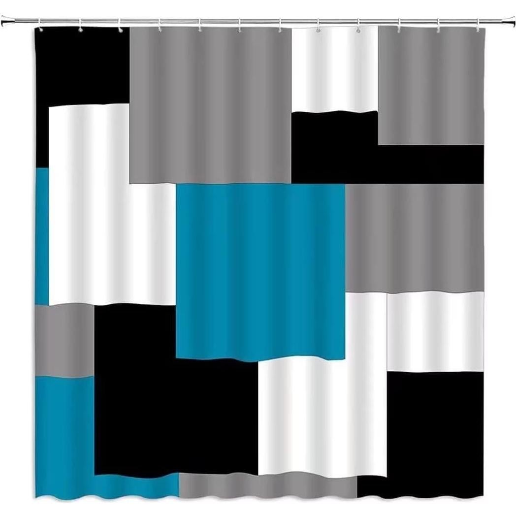 Conjunto de Cortinas de Ducha Geométricas Yizheer 180x180cm