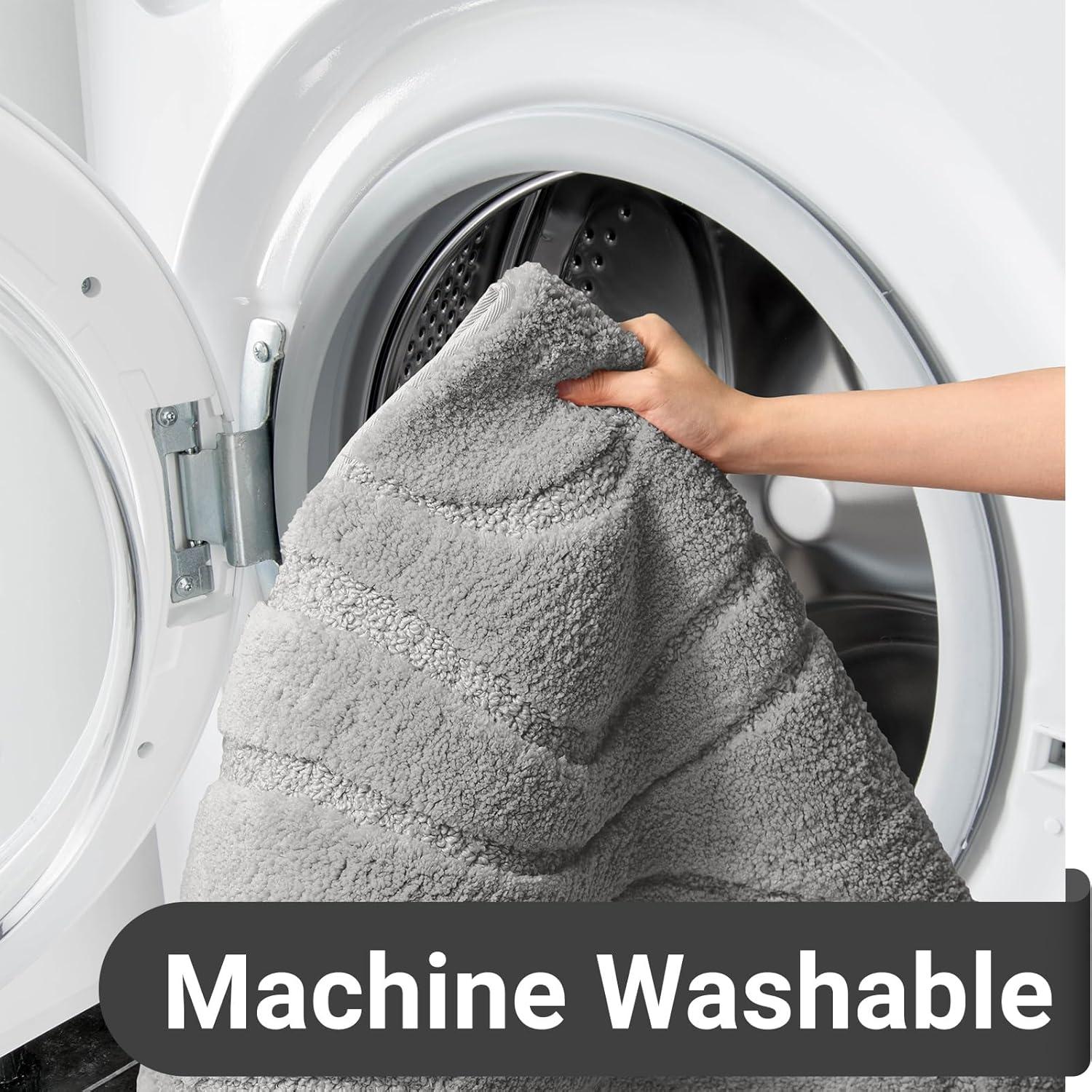 Alfombrilla de Baño Runner DEXDE 60x150 cm Gris Microfibra Antideslizante