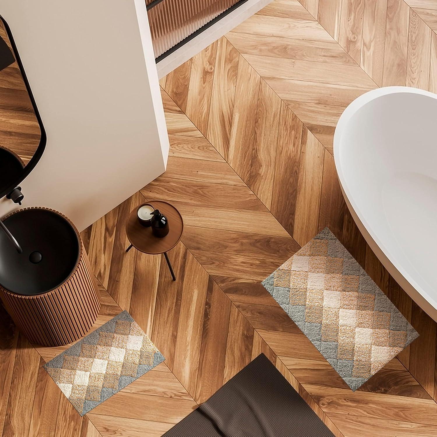 Juego de Alfombrillas de Baño Beer Valley 2 Piezas Antideslizantes