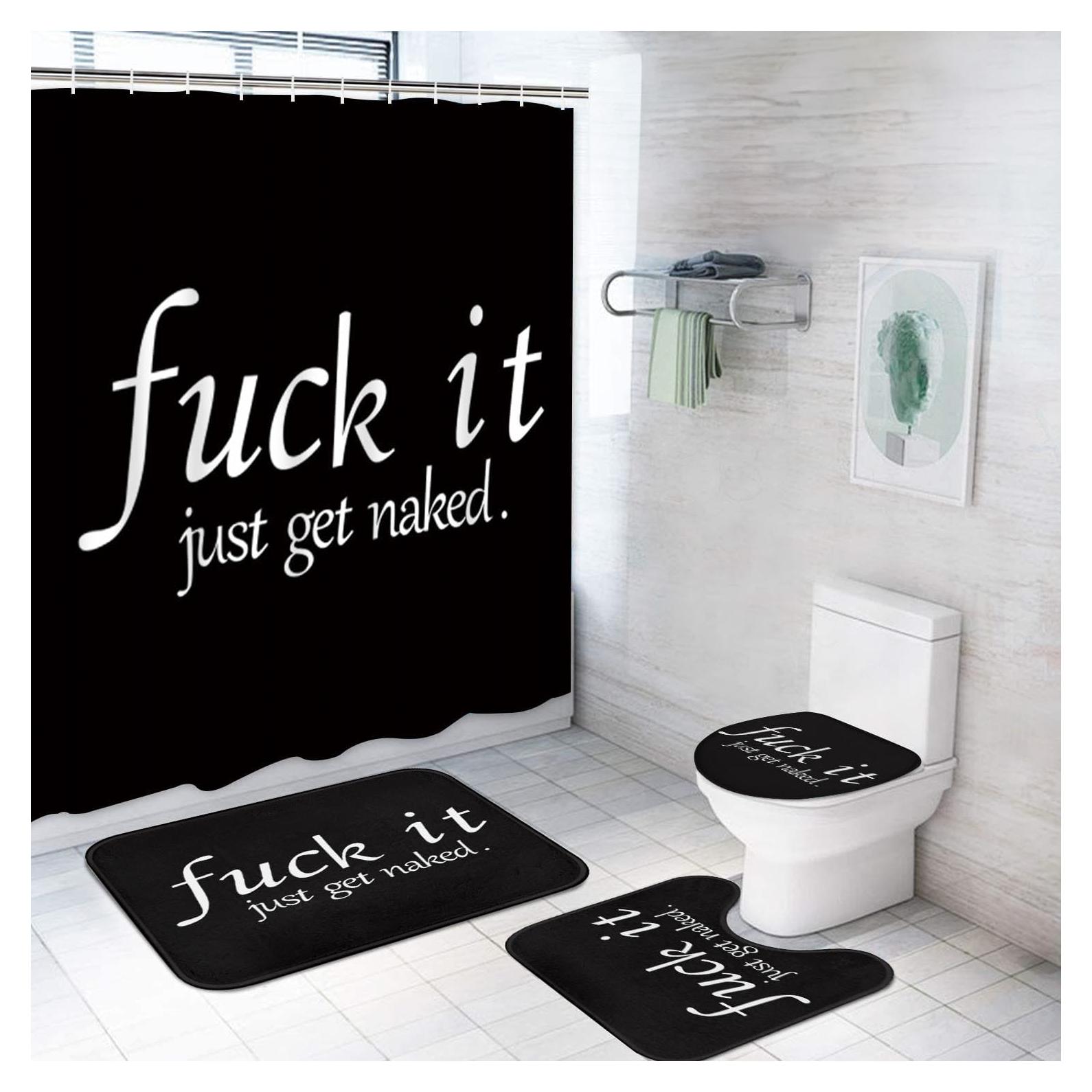 Juego de Cortinas de Ducha ArtSocket 4 Piezas 183x183 cm