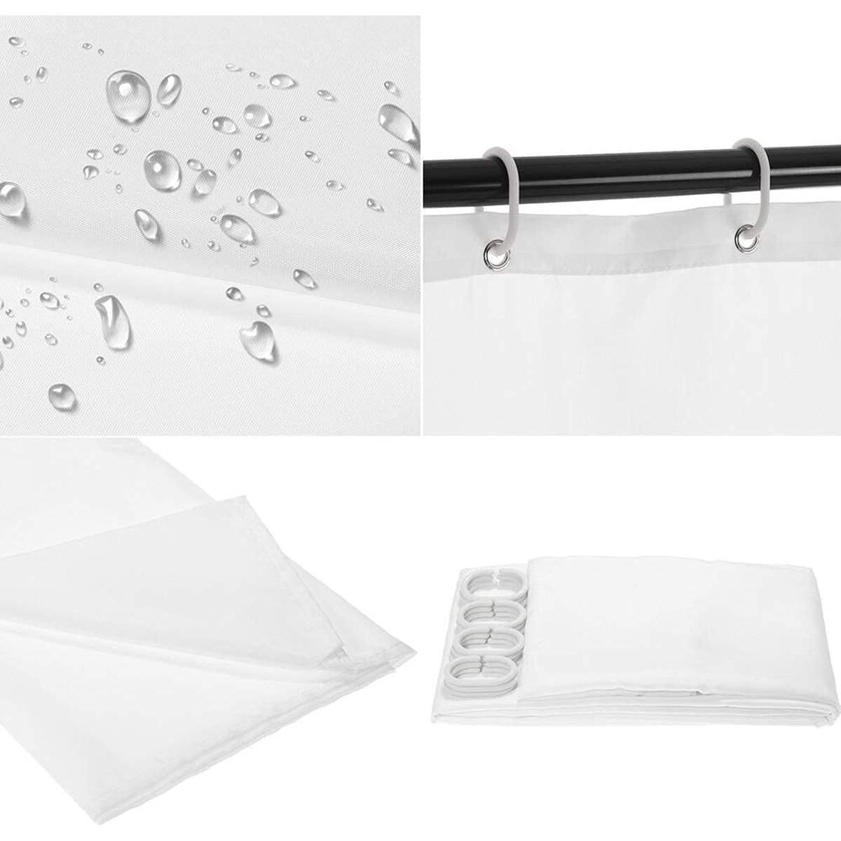 Juego de Cortinas de Ducha AYULO 4 Piezas Modernas Impermeables