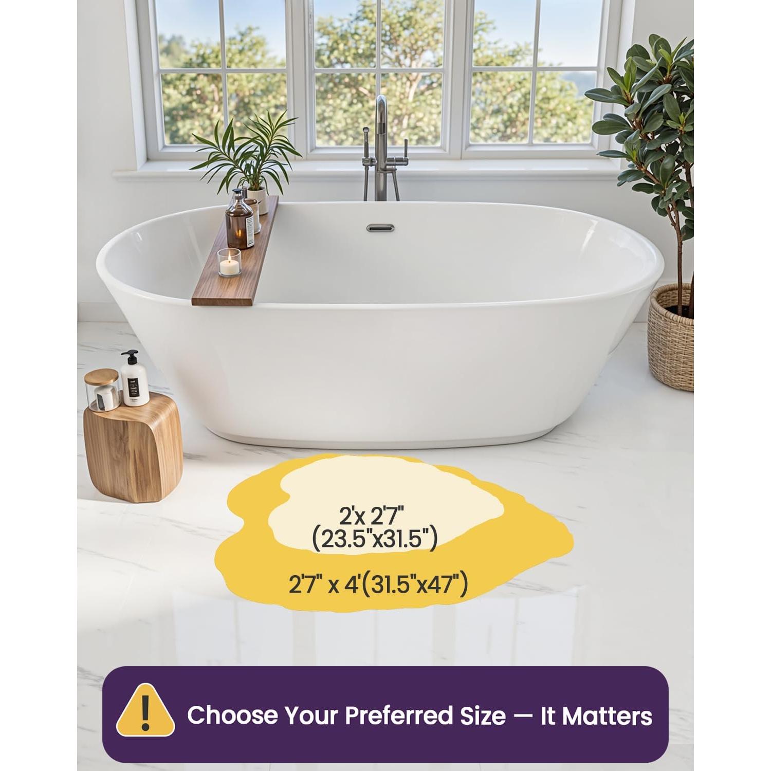 Alfombra de Baño DEXI Monstera 60x80cm Antideslizante Verde