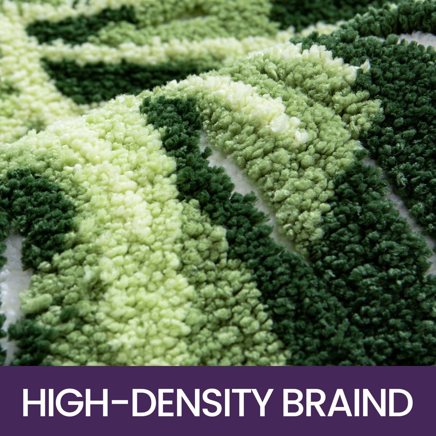 Alfombra de Baño DEXI Monstera 60x80cm Antideslizante Verde