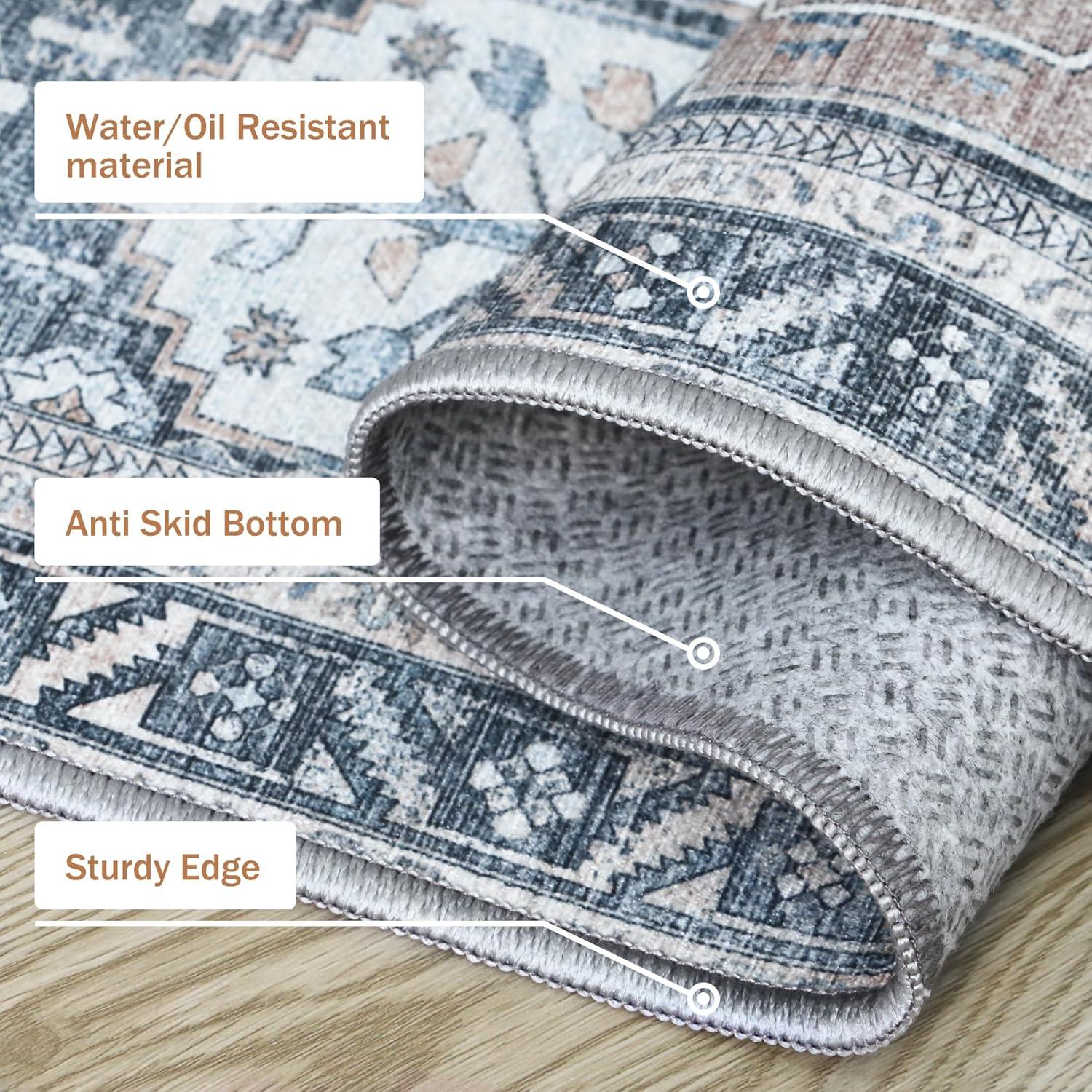 Alfombrillas de Cocina Antideslizantes GENIMO Juego de 3 Azul