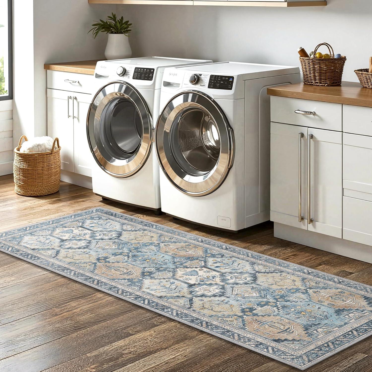 Alfombrillas de Cocina Antideslizantes GENIMO Juego de 3 Azul