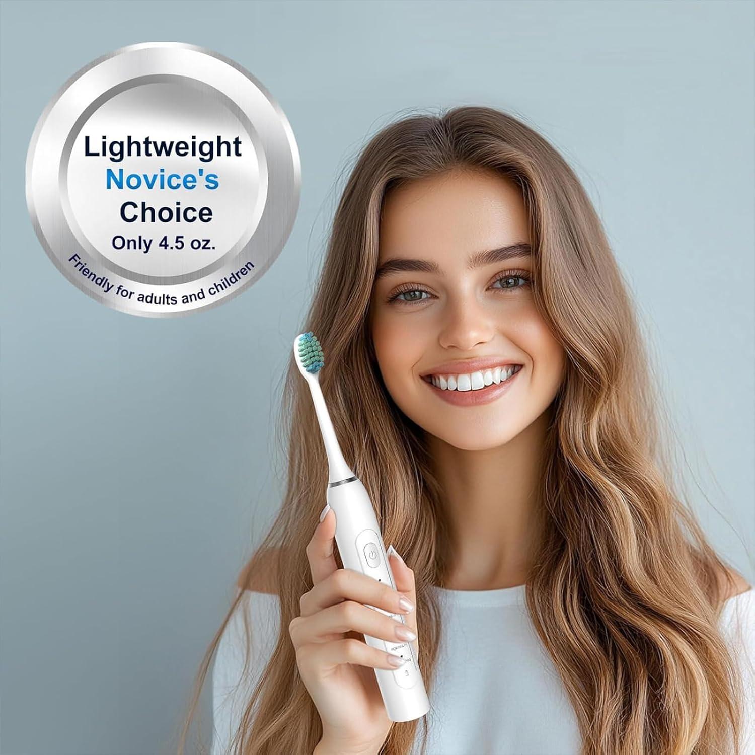 Cepillo de Dientes Eléctrico IYGLKD Impermeable 6 Modos 132g