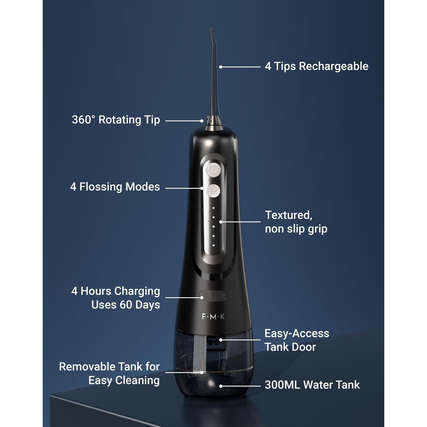 Kit de Limpieza Oral 2 en 1 FMK: Hilo Dental y Cepillo Eléctrico