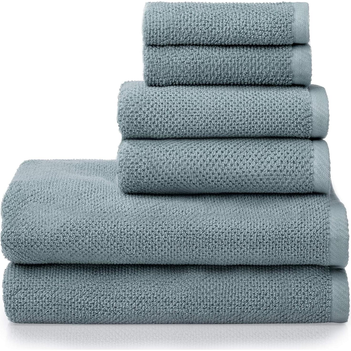 Juego de Toallas de Algodón 100% Welhome Franklin 6 Piezas 600 GSM