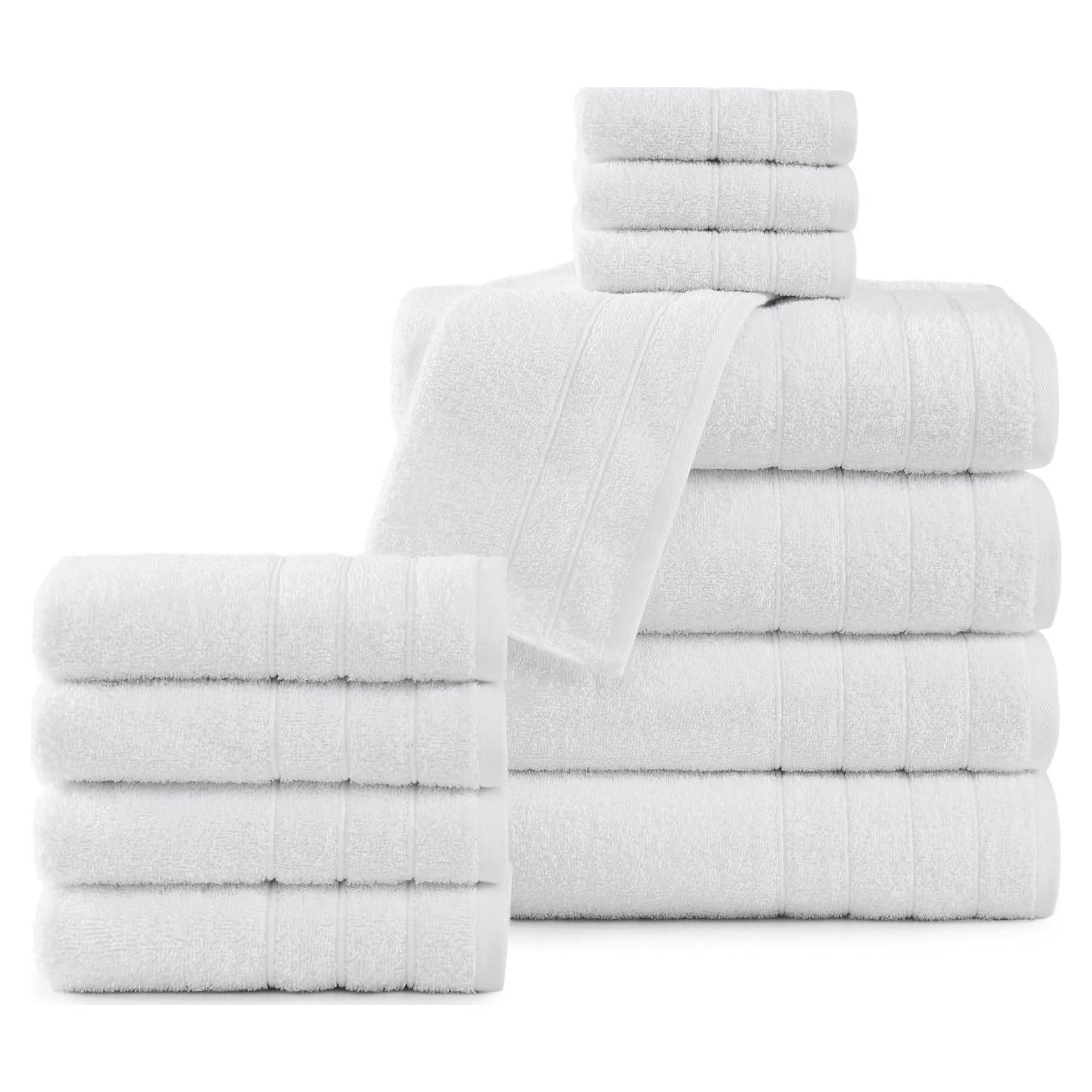 Juego de Toallas de Baño Casa Platino 12 Piezas 100% Algodón