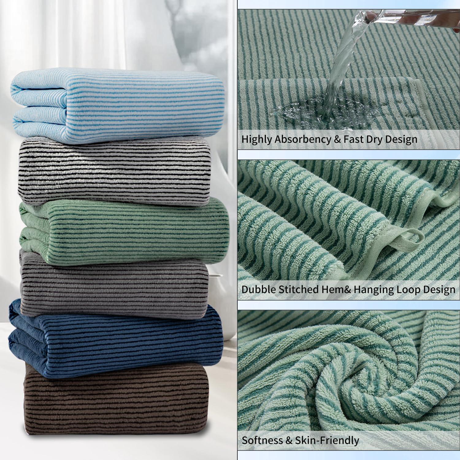 Juego de Toallas de Baño 4 Piezas Jessy Home Verde 89x178cm