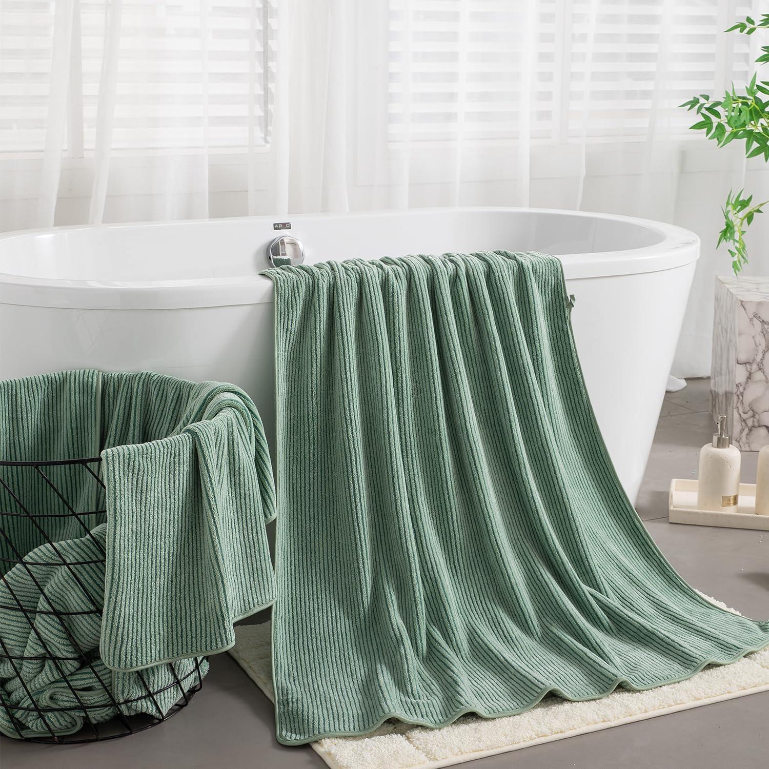 Juego de Toallas de Baño 4 Piezas Jessy Home Verde 89x178cm