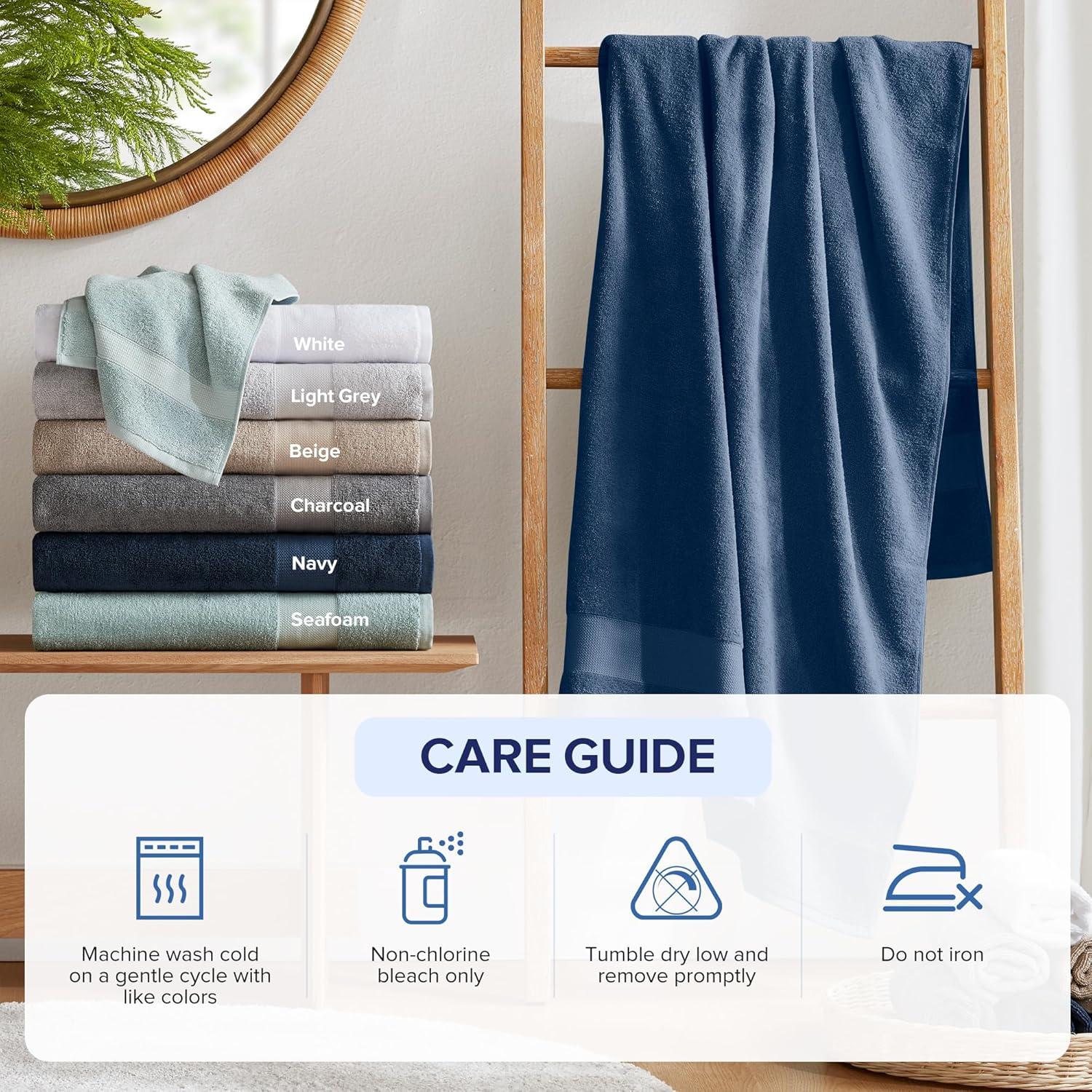 Juego de Toallas de Baño Turco Comfort Spaces 6 Piezas Azul Marino