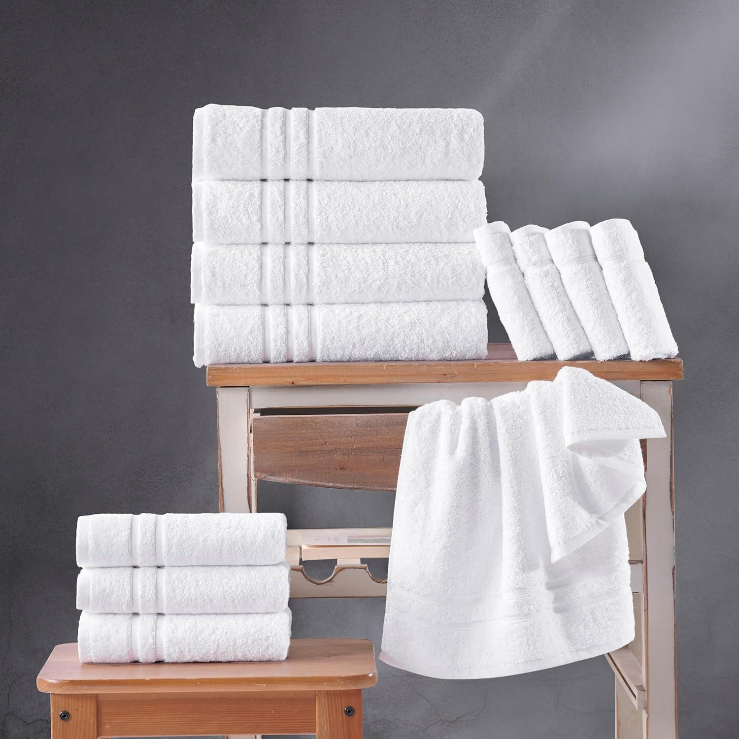 Toallas de Baño Hawmam Linen 4 Piezas 68.6x137.2cm Algodón Turco