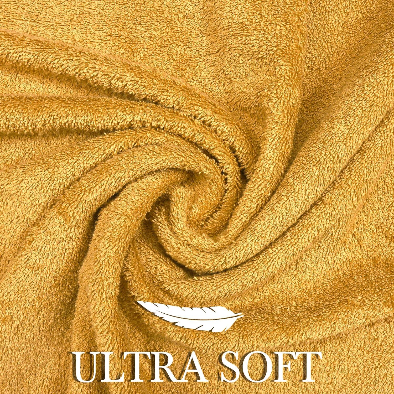 Juego de Toallas de Baño CRAFTBERRY 100% Algodón Dorado 6 Piezas