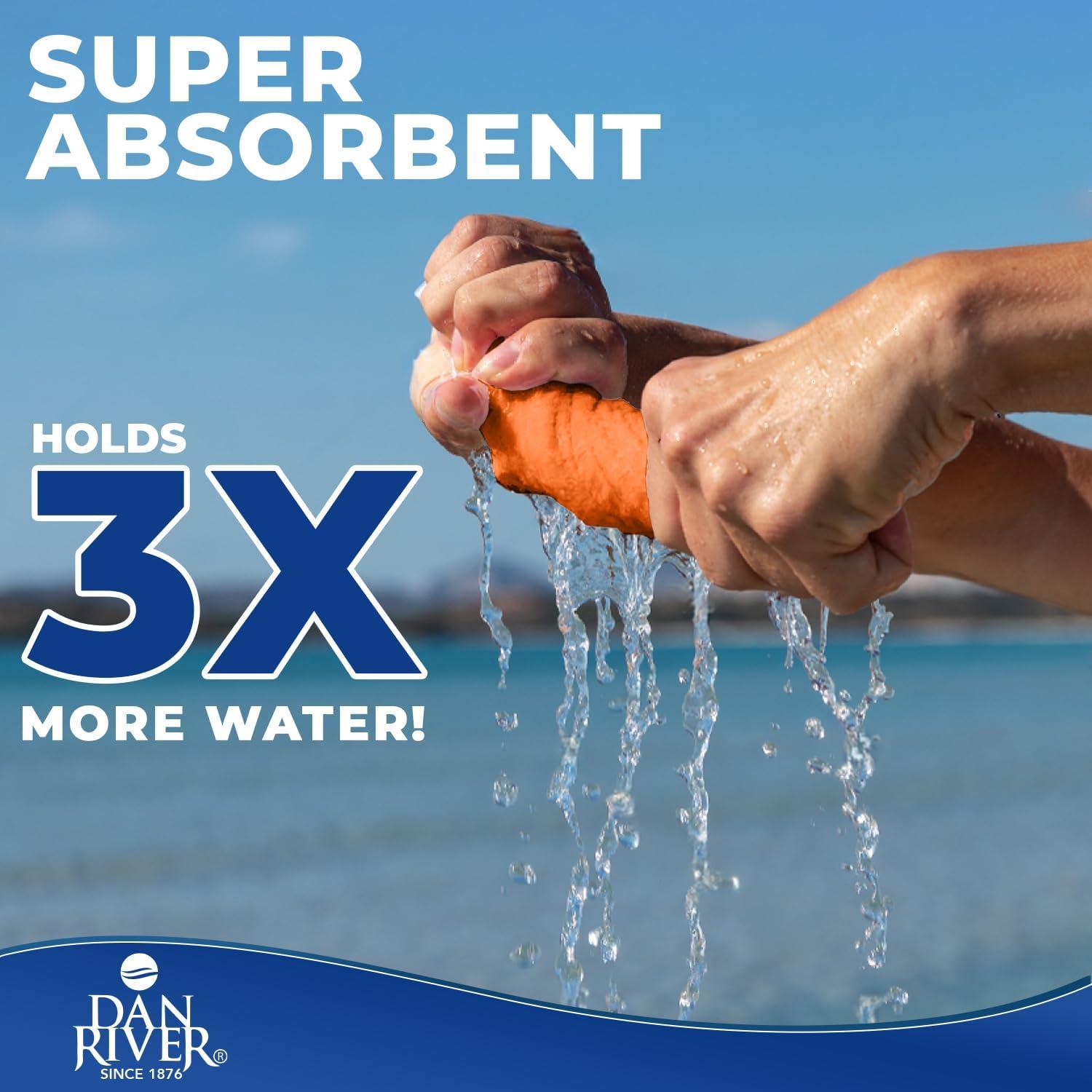 Juego de Toallas de Lujo Dan River 8 Piezas 100% Algodón Naranja