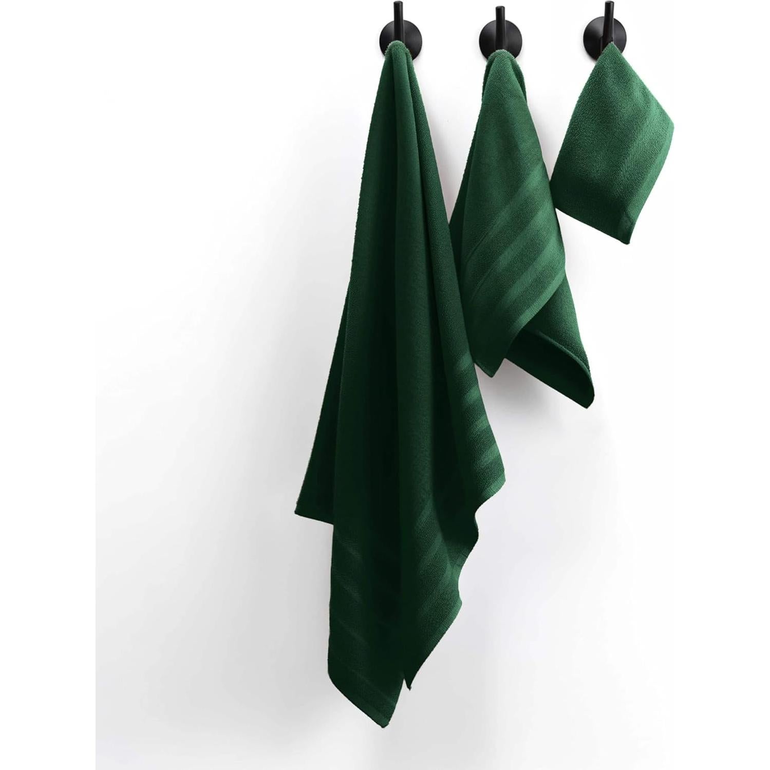 Juego de Toallas de Baño Hearth & Harbor 100% Algodón 6 Piezas Verde