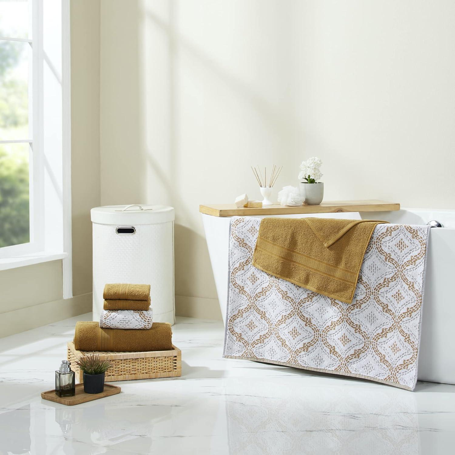 Conjunto de Toallas Jacquard Reversible 6 Piezas Modern Threads