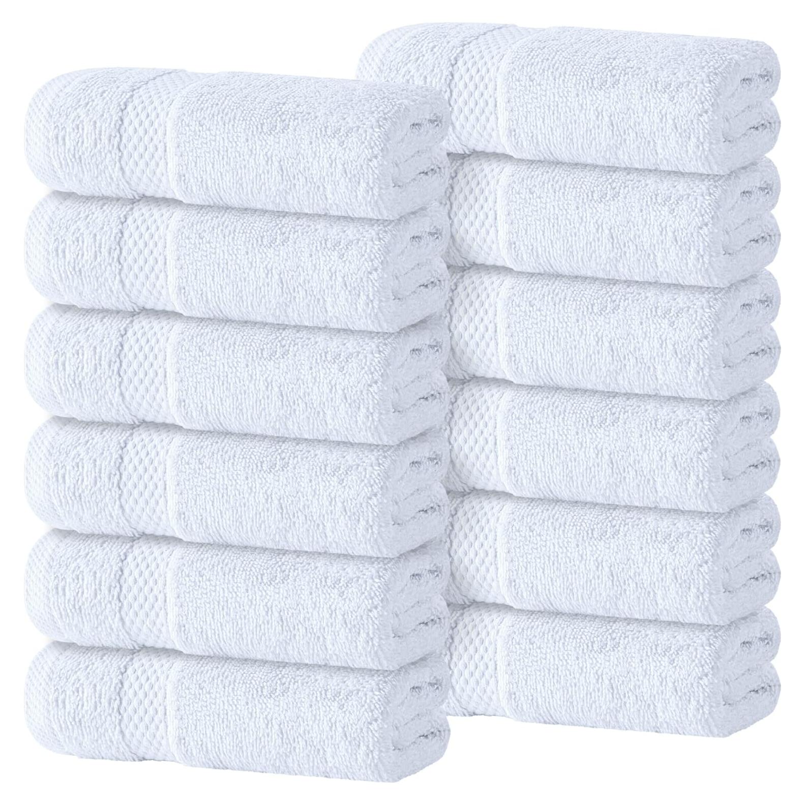 Toallas de Lavado Premium White Classic 33x33 cm - 12 Piezas