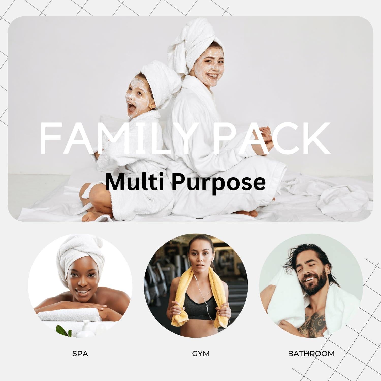 Juego de Toallas de Baño Lane Linen 24 Piezas 100% Algodón Gris