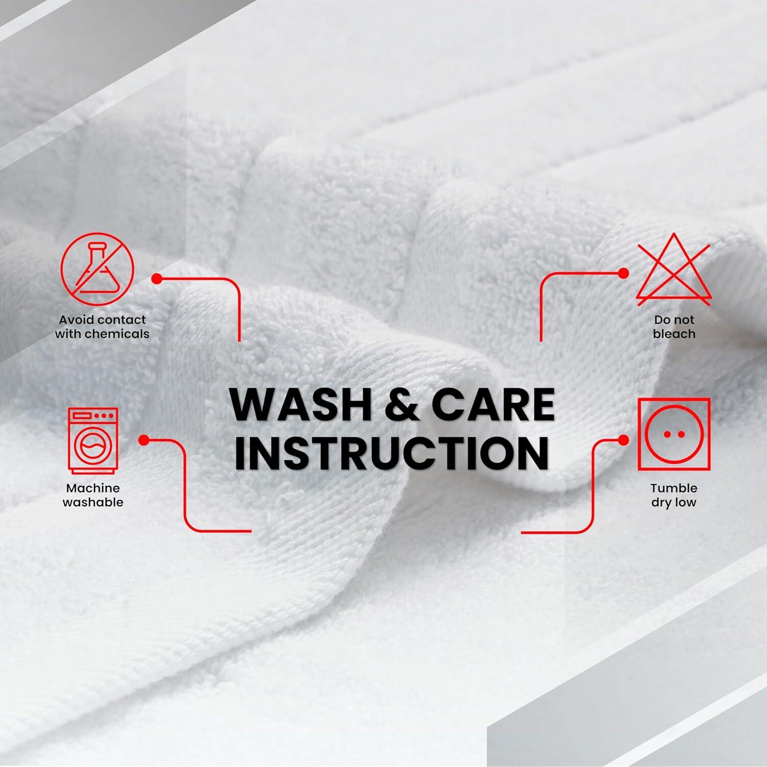 Toallas de baño Infinitee Xclusives 100% algodón set 2 blancas