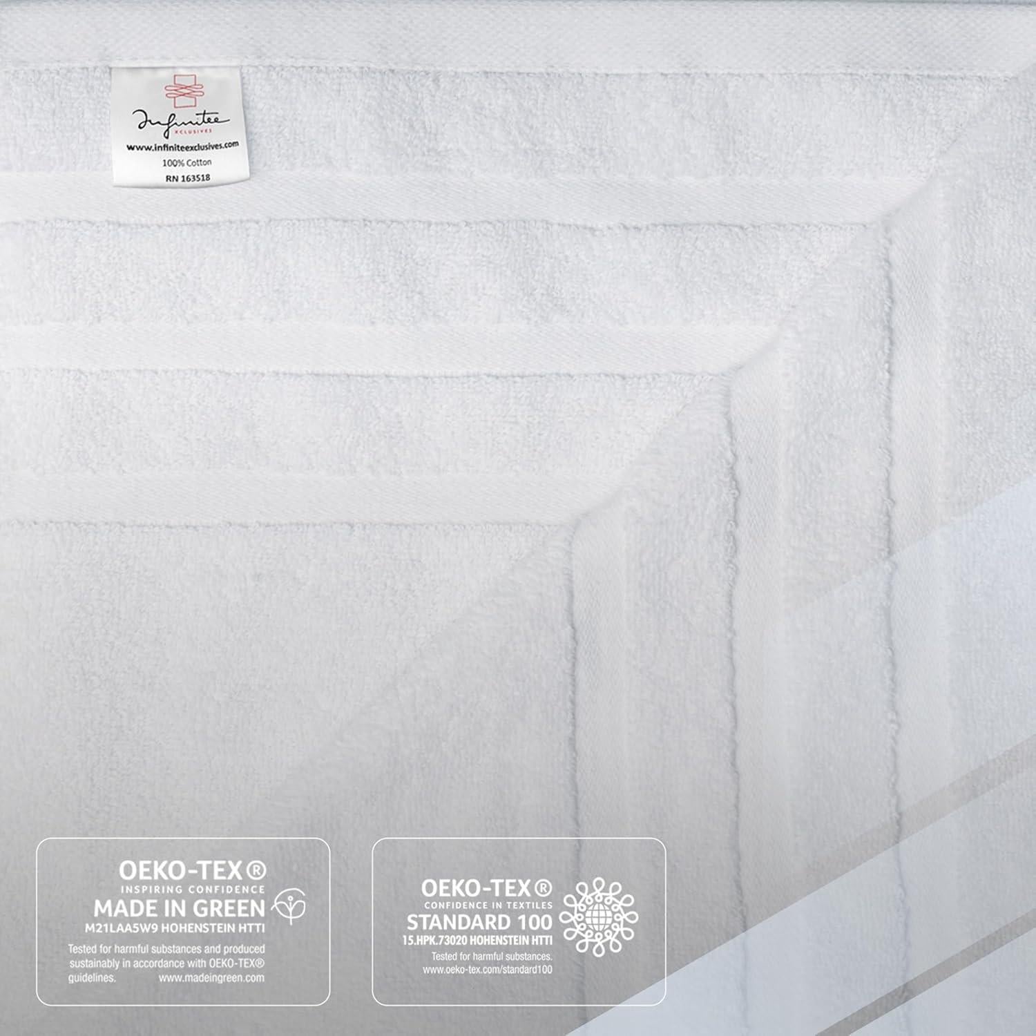 Toallas de baño Infinitee Xclusives 100% algodón set 2 blancas