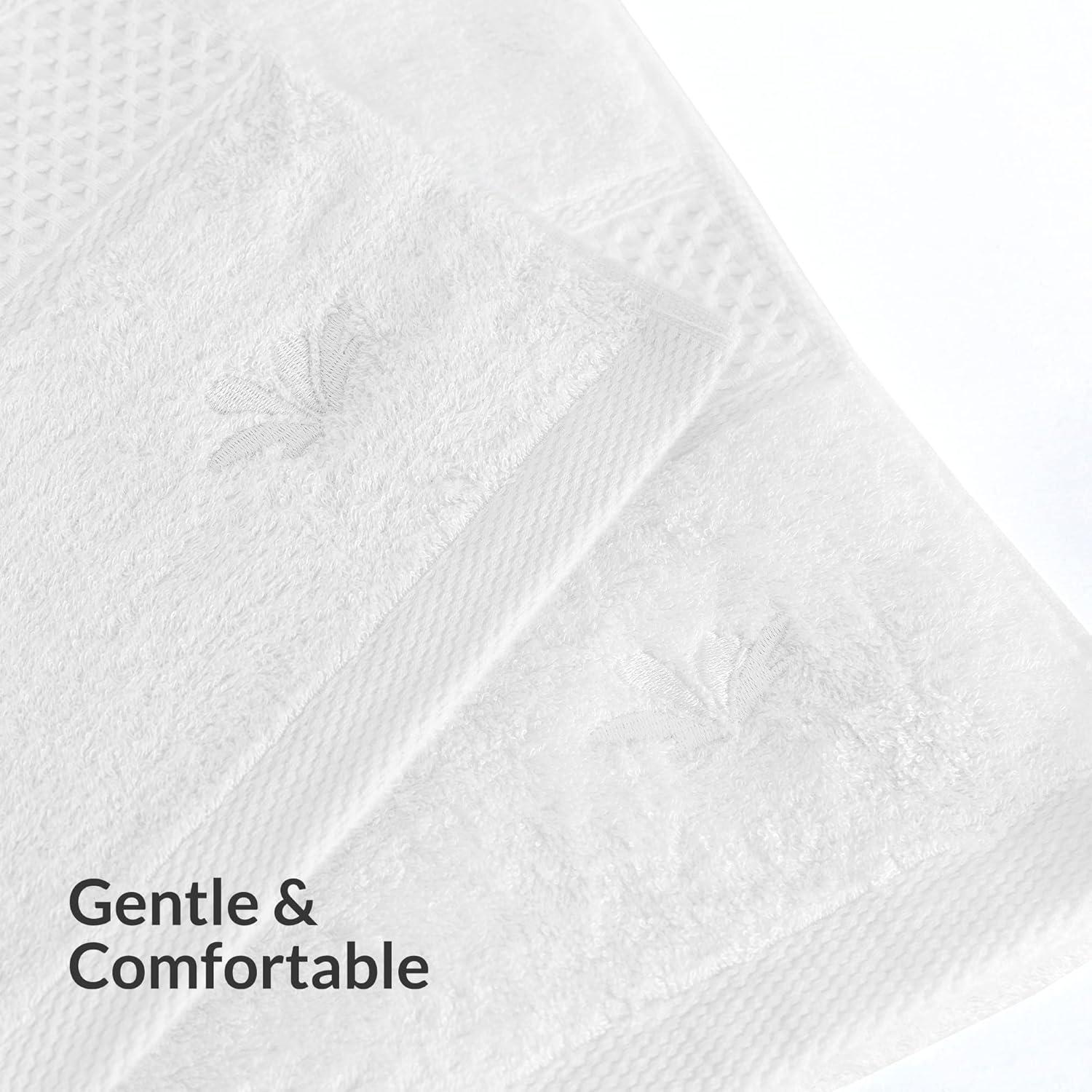 Juego de Toallas de Baño Bio Bidet 100% Rayón, 2 Piezas, Blancas