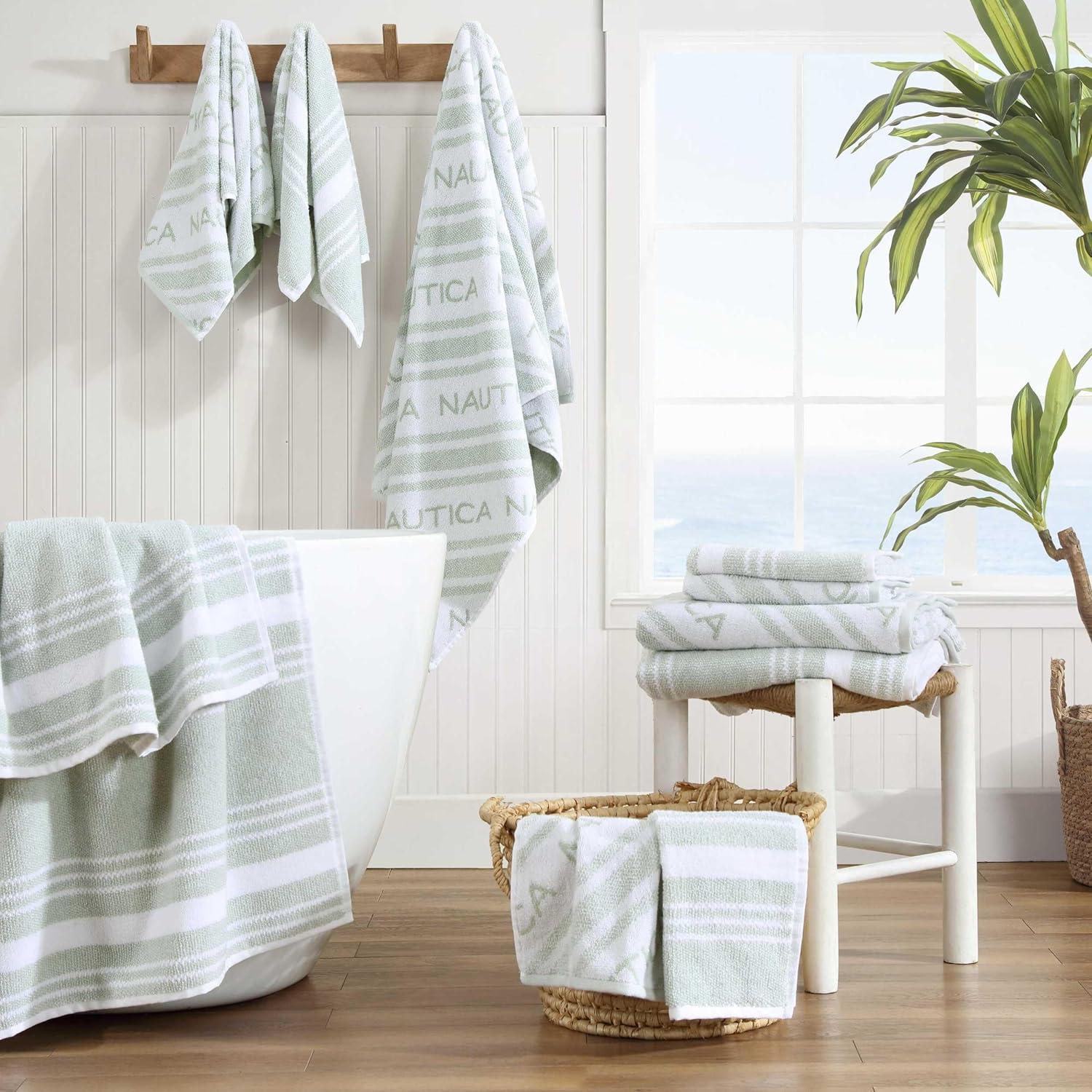 Juego de Toallas de Baño Nautica Windward 6 Piezas Algodón Verde