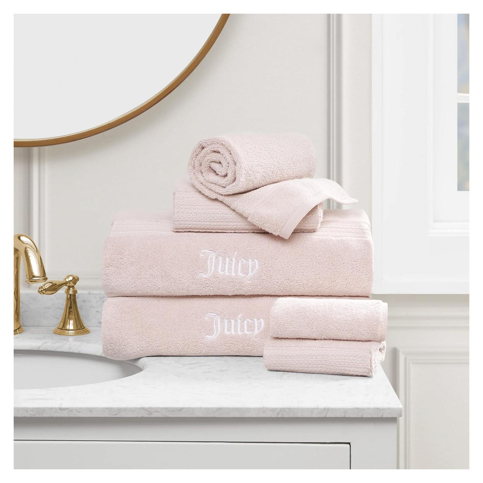 Juego de Toallas de Baño Juicy Couture Alyssa 6 Piezas Rosa