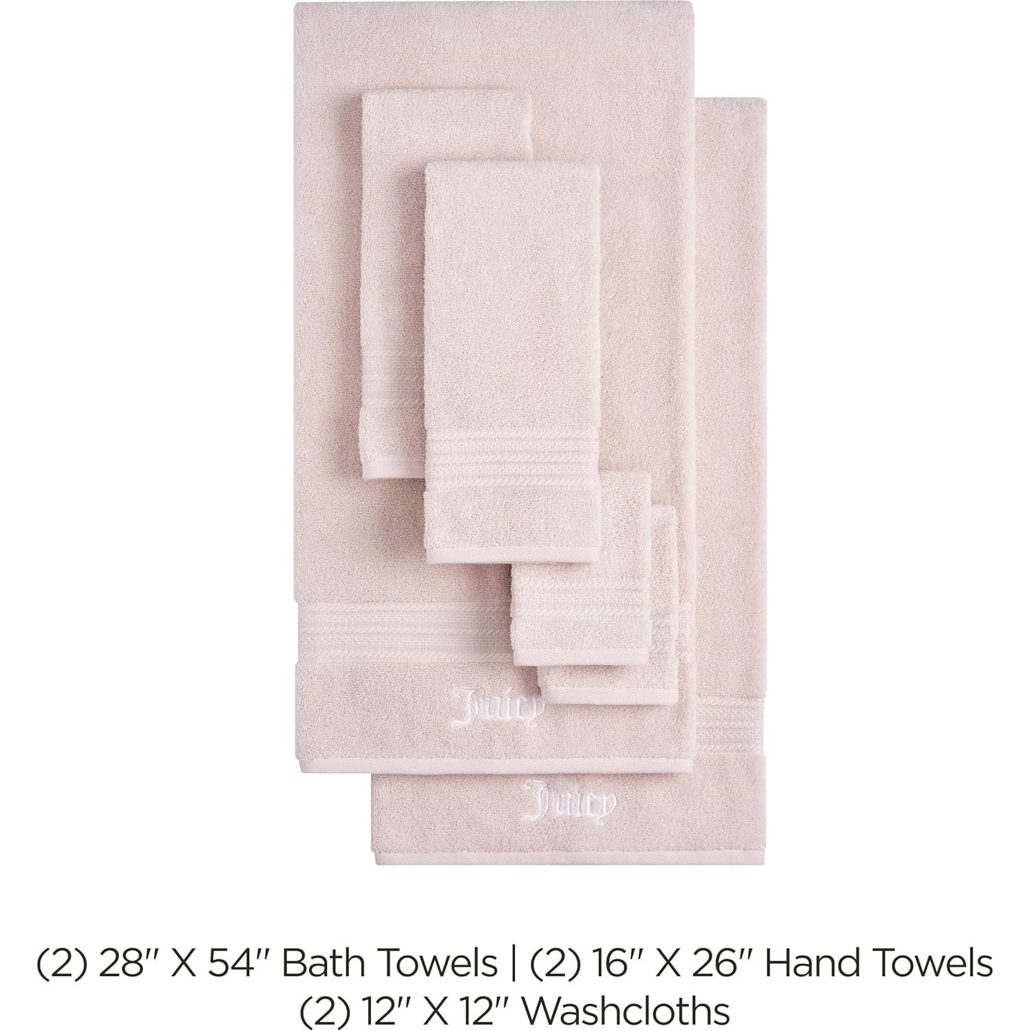 Juego de Toallas de Baño Juicy Couture Alyssa 6 Piezas Rosa