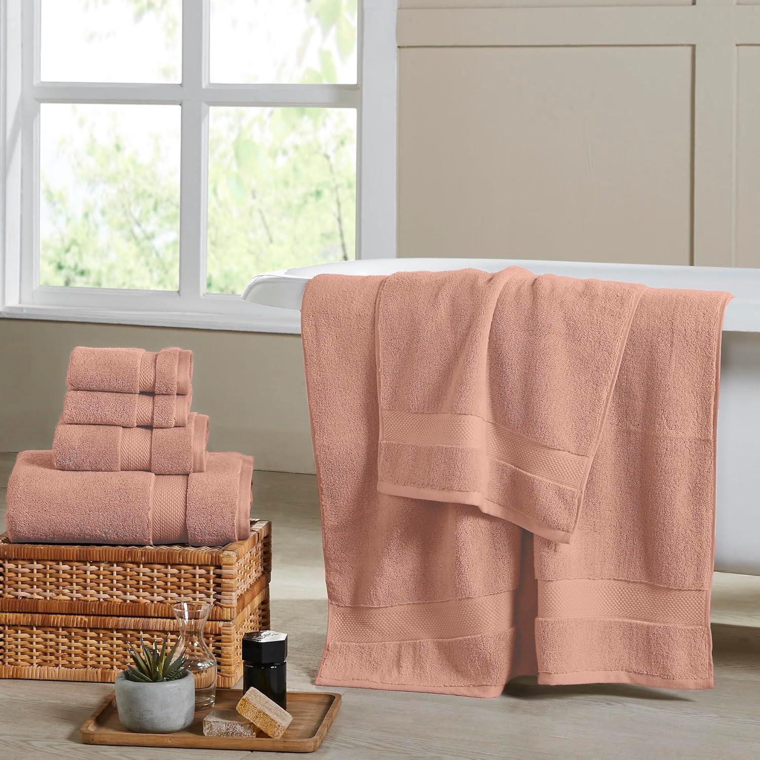 Juego de Toallas de Baño Modern Threads 6 Piezas Algodón Arcilla