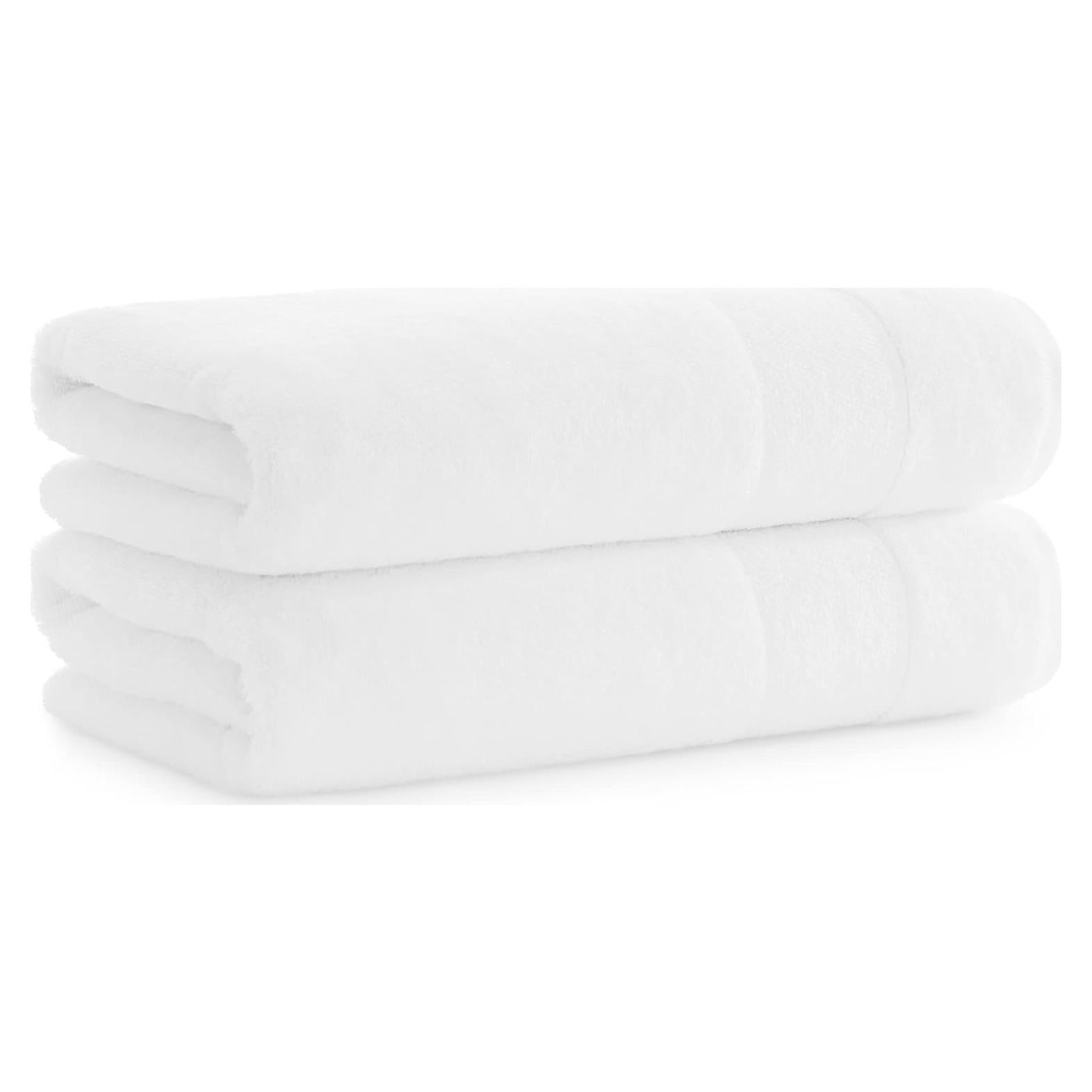 Set de 2 Toallas de Baño Aston & Arden Algodón Turco 600 GSM 76x152 cm Blanco