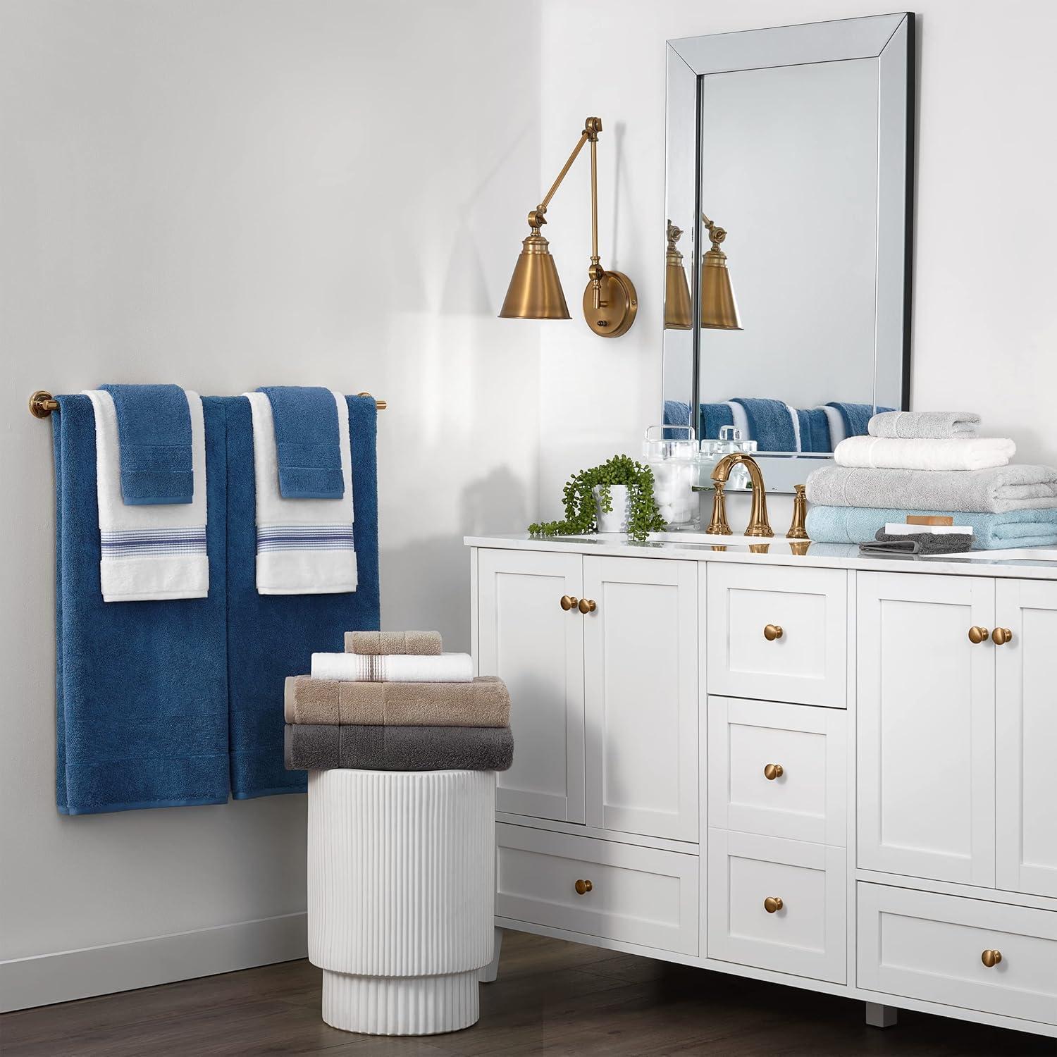 Set de 2 Toallas de Baño Aston & Arden Algodón Turco 600 GSM 76x152 cm Blanco