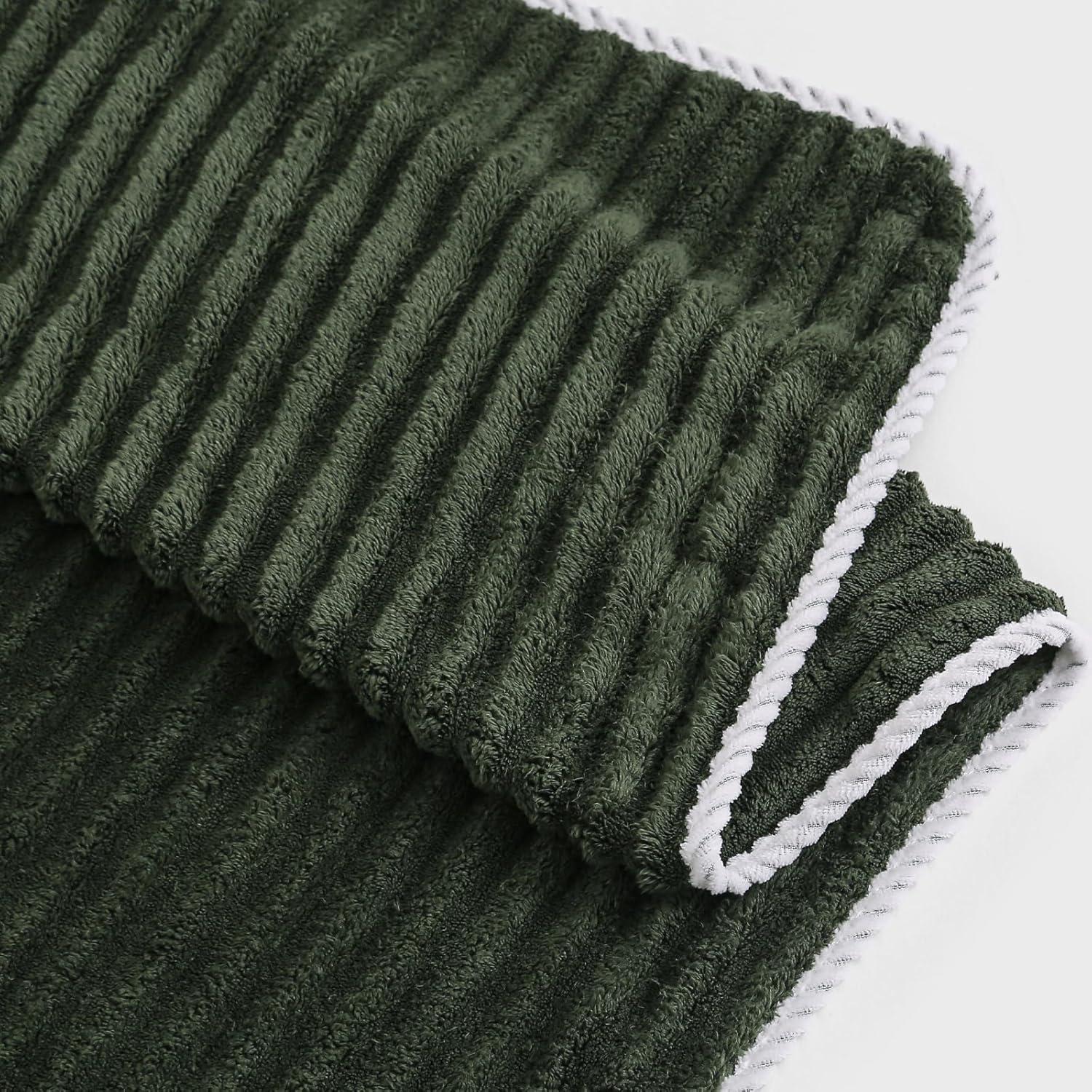 Juego de Toallas de Baño XIQ 6PCS Verde Oliva Extra Grande