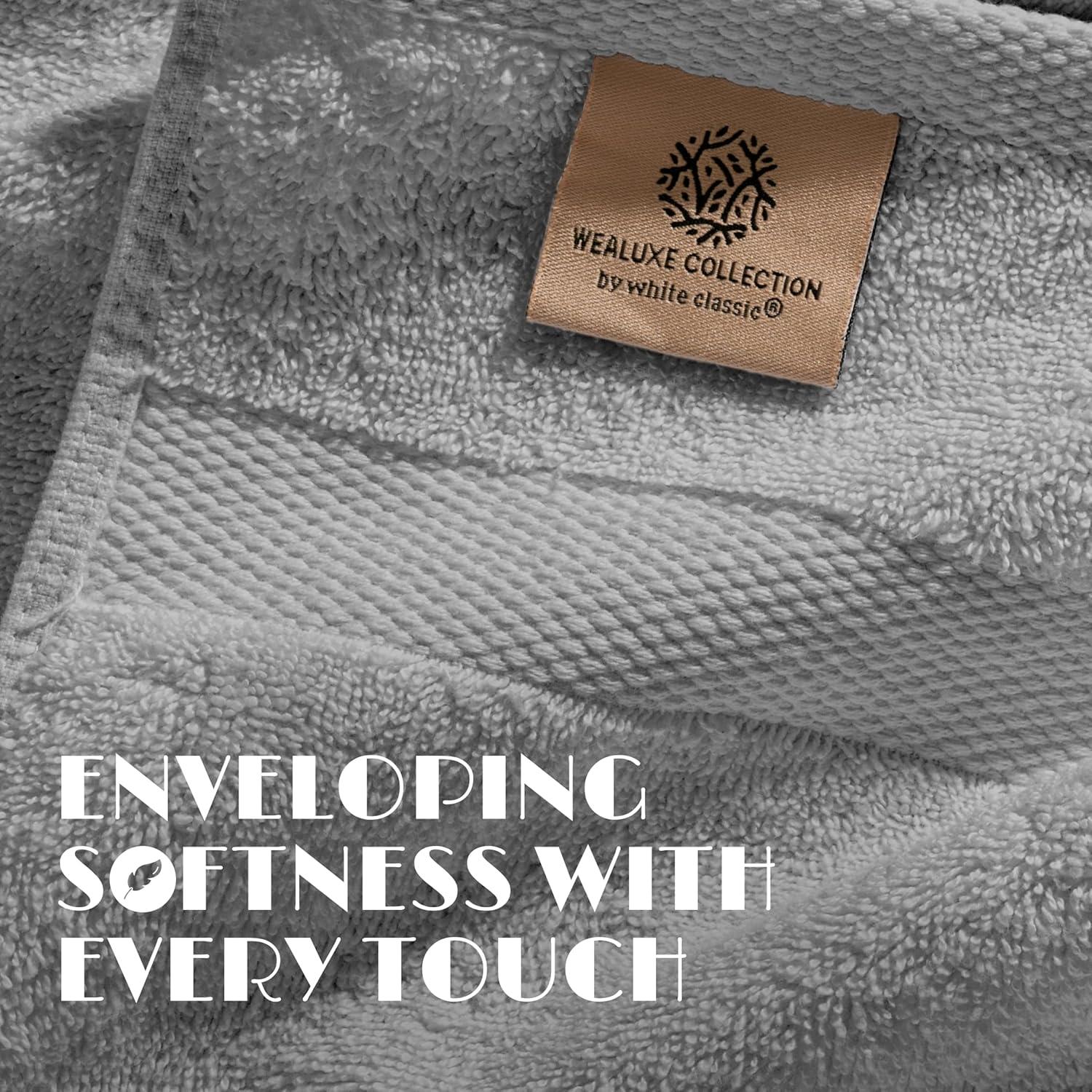 Juego de Toallas de Baño Wealuxe 100% Algodón 650 GSM 2 Pzas