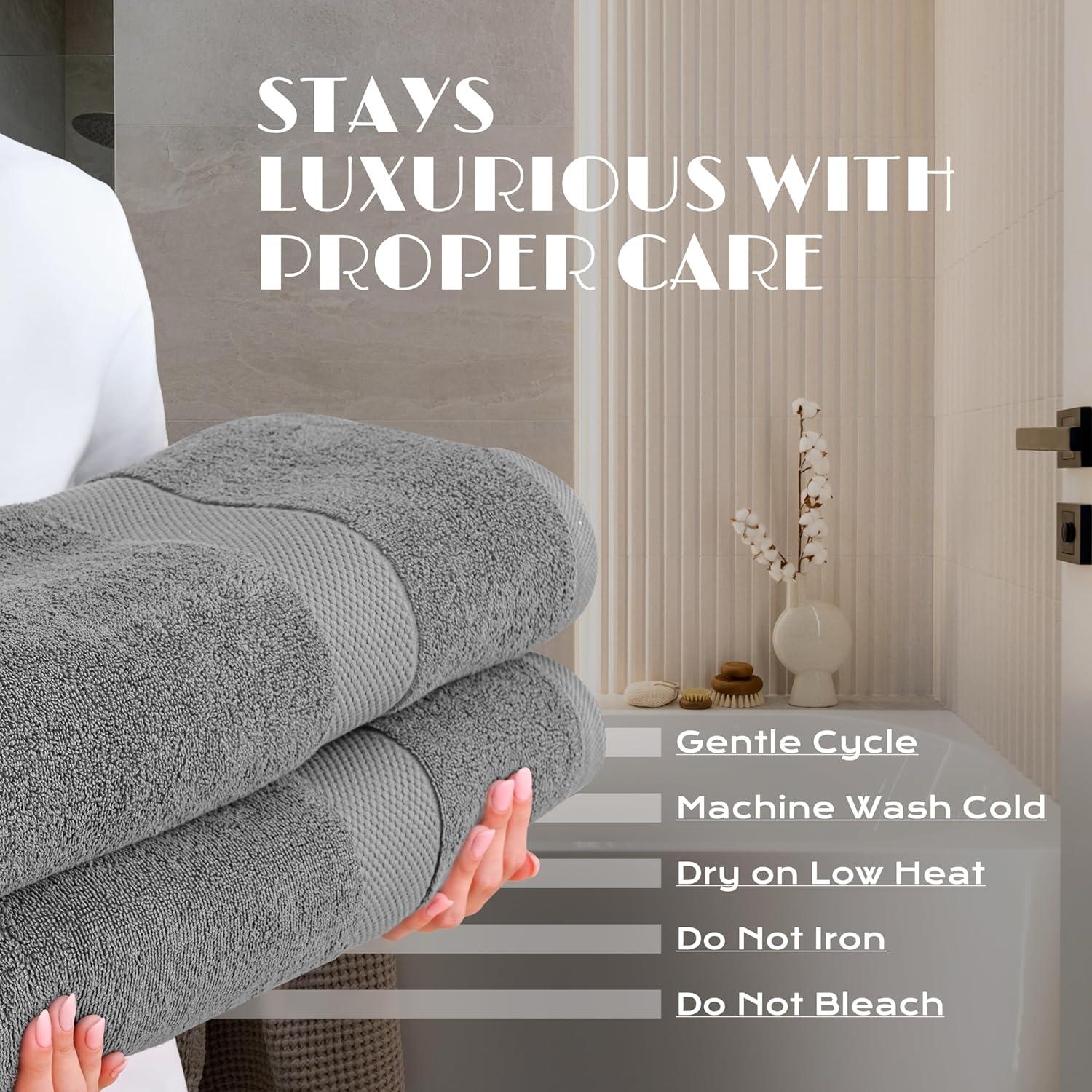 Juego de Toallas de Baño Wealuxe 100% Algodón 650 GSM 2 Pzas