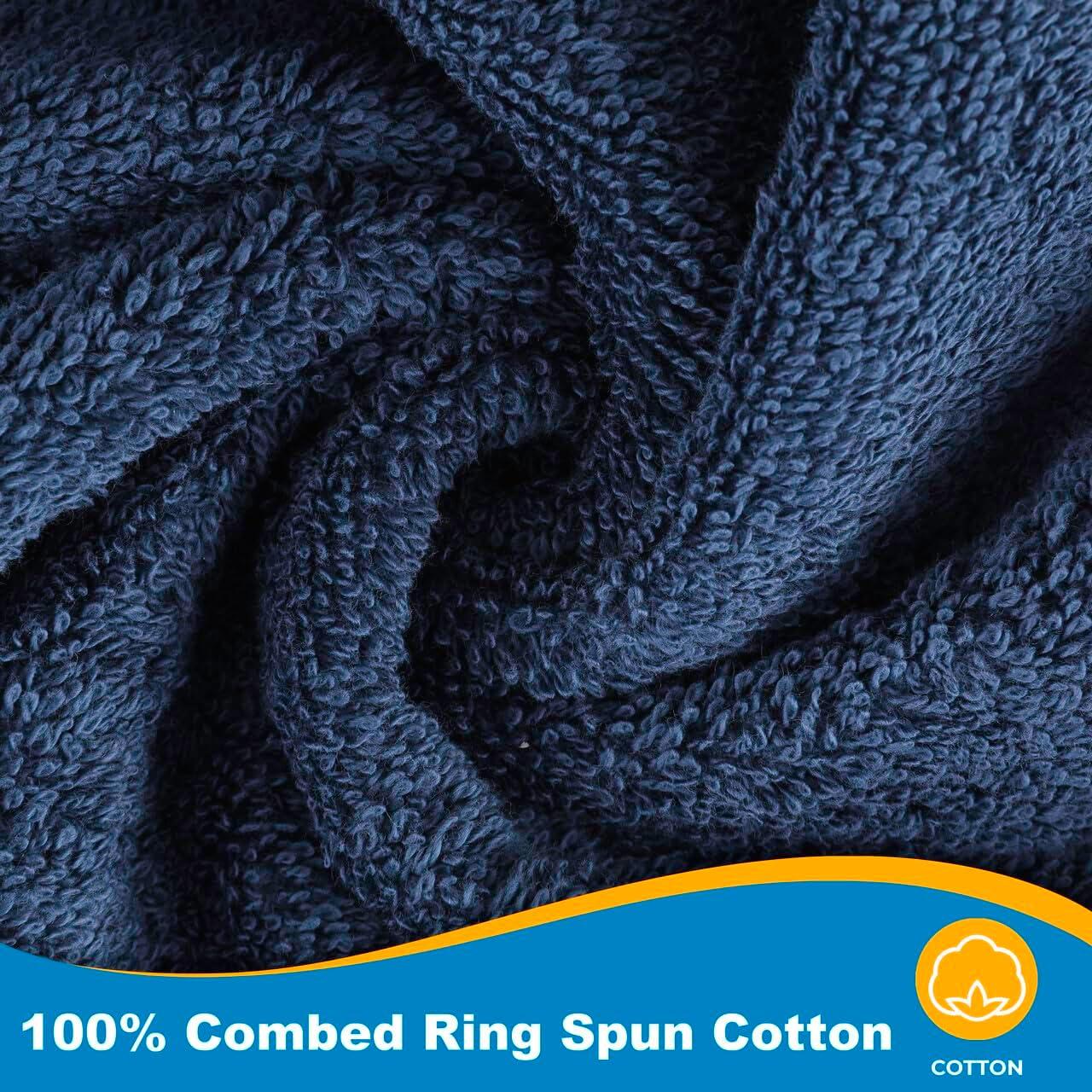 Juego de Toallas de Baño Kaufman 100% Algodón 6 Piezas Marino