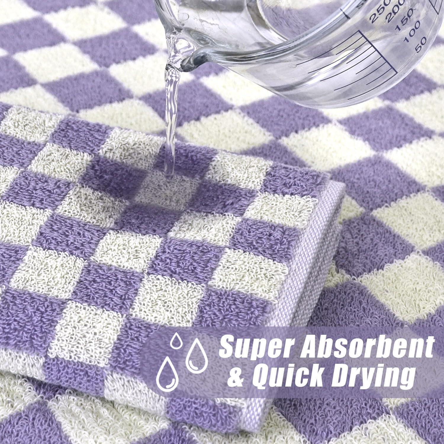 Juego de Toallas de Baño Jacquotha 8 Piezas Algodón Lila