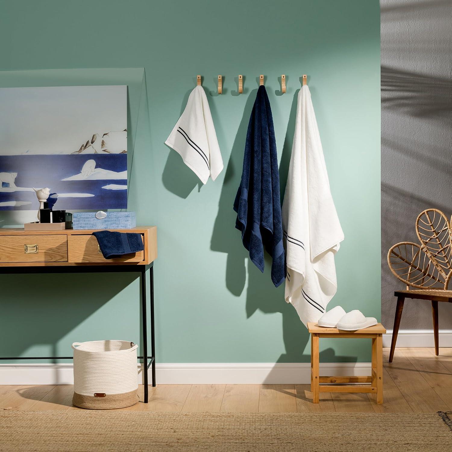 Juego de Toallas de Baño Maisonette Loft 6 Piezas Algodón Marino