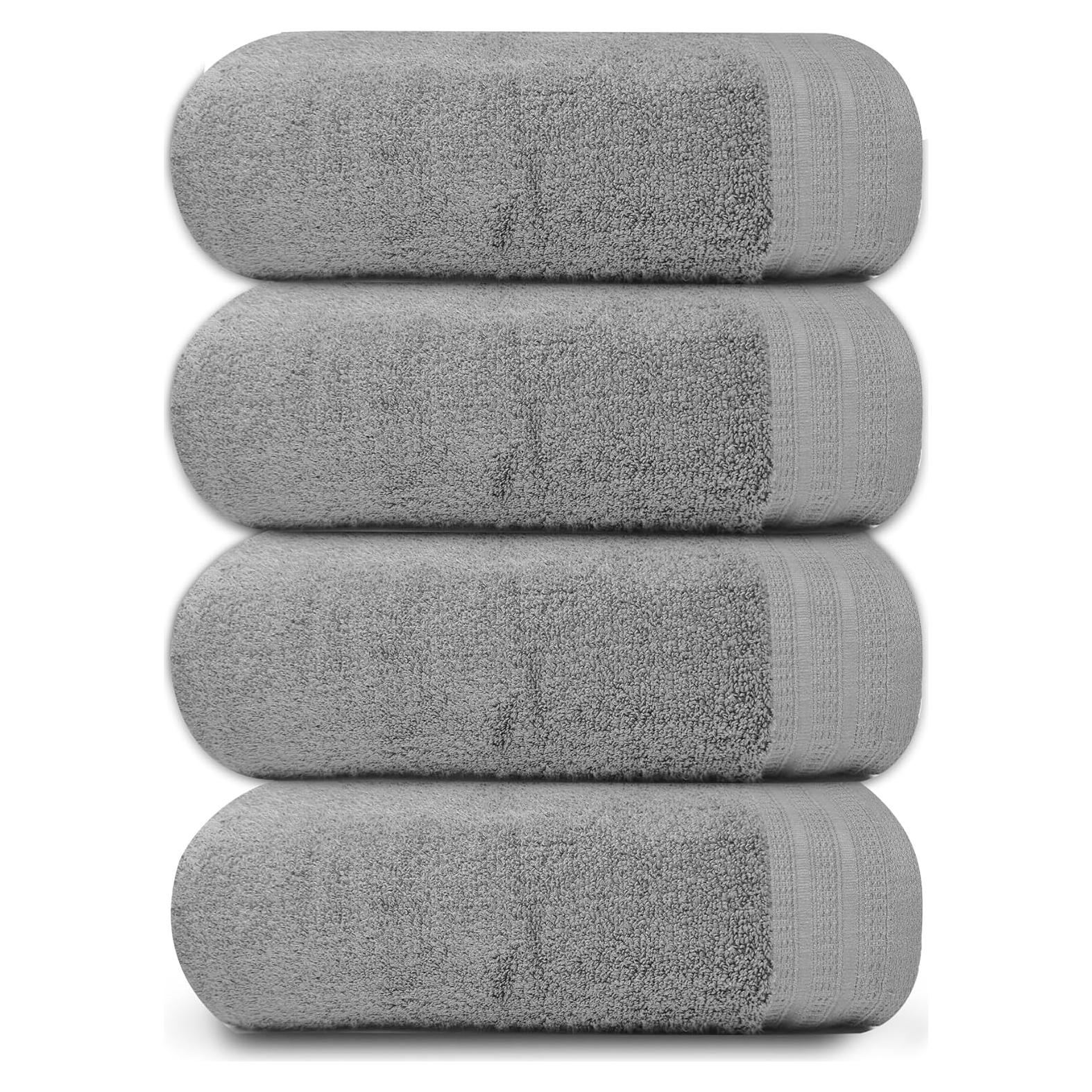 Conjunto de Toallas de Baño Organix 4 Piezas 100% Algodón Gris