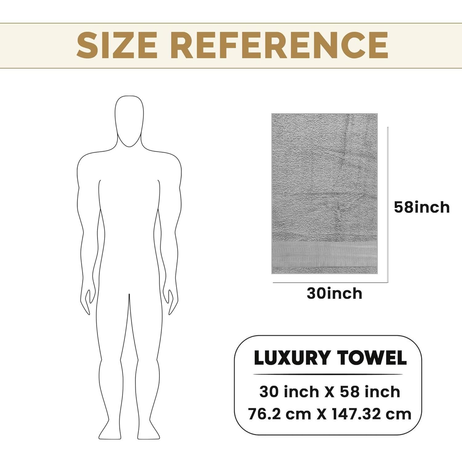 Conjunto de Toallas de Baño Organix 4 Piezas 100% Algodón Gris